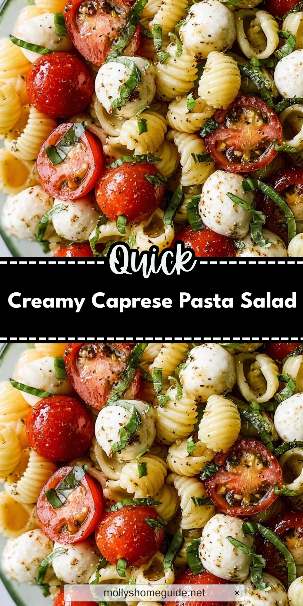 Creamy Caprese Pasta Salad