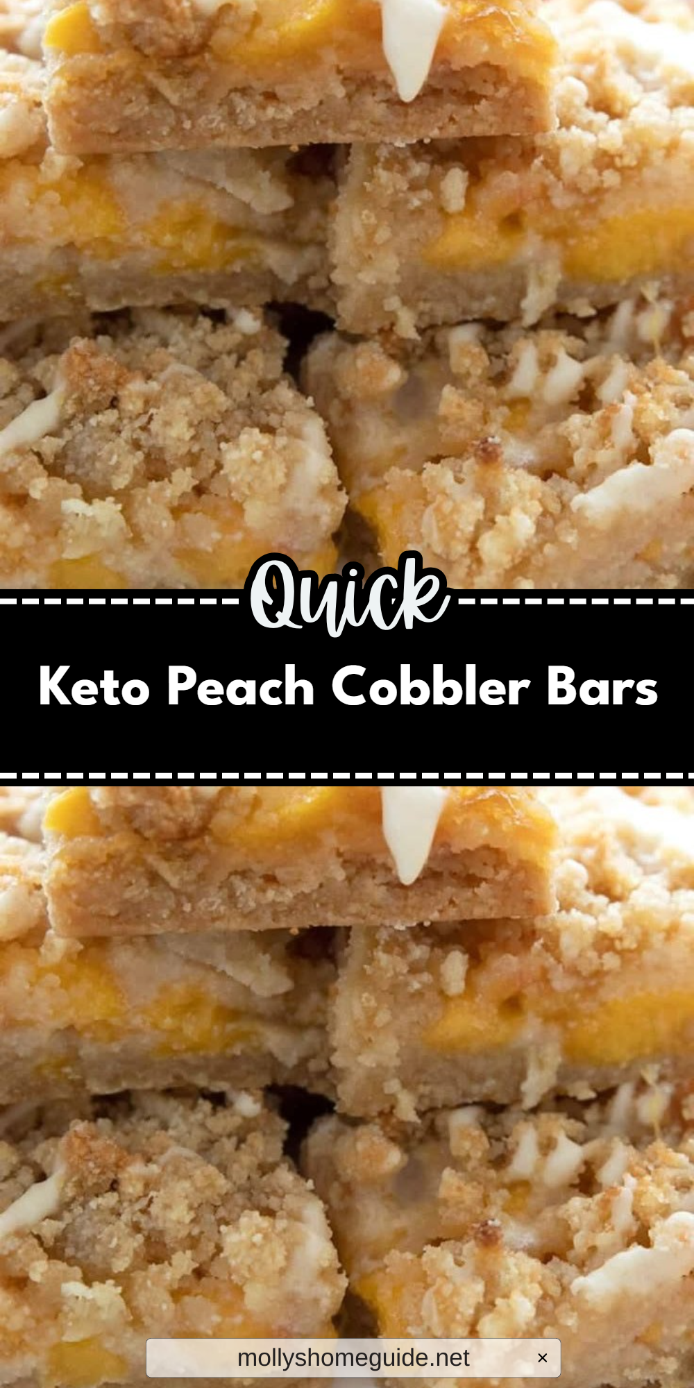 Keto Peach Cobbler Bars