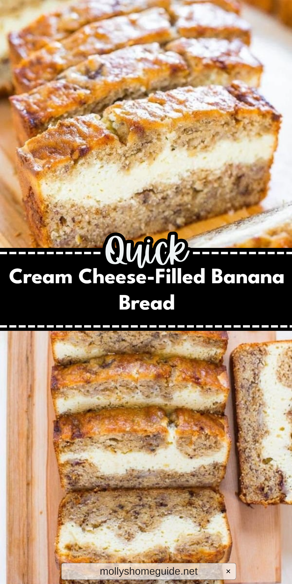Cream Cheese-Filled Banana Bread