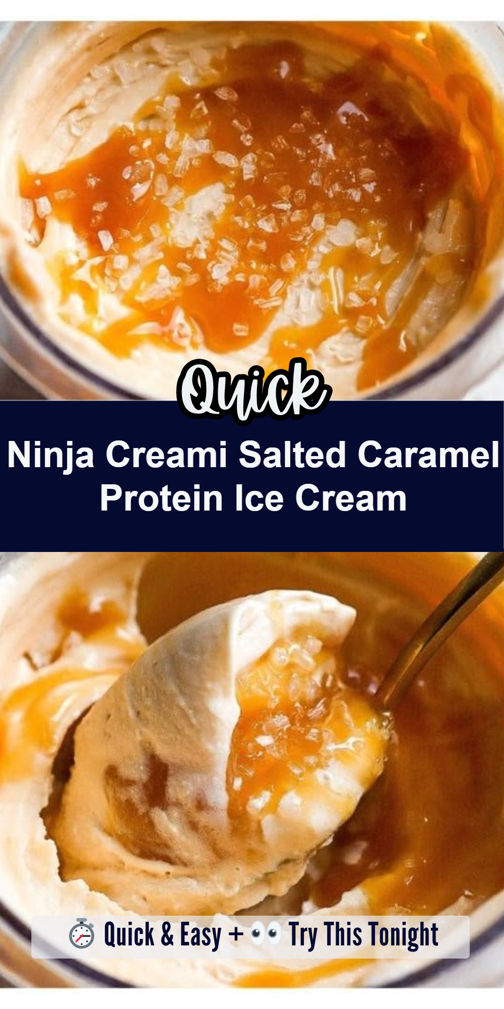 Ninja Creami Salted Caramel Protein Ice Cream