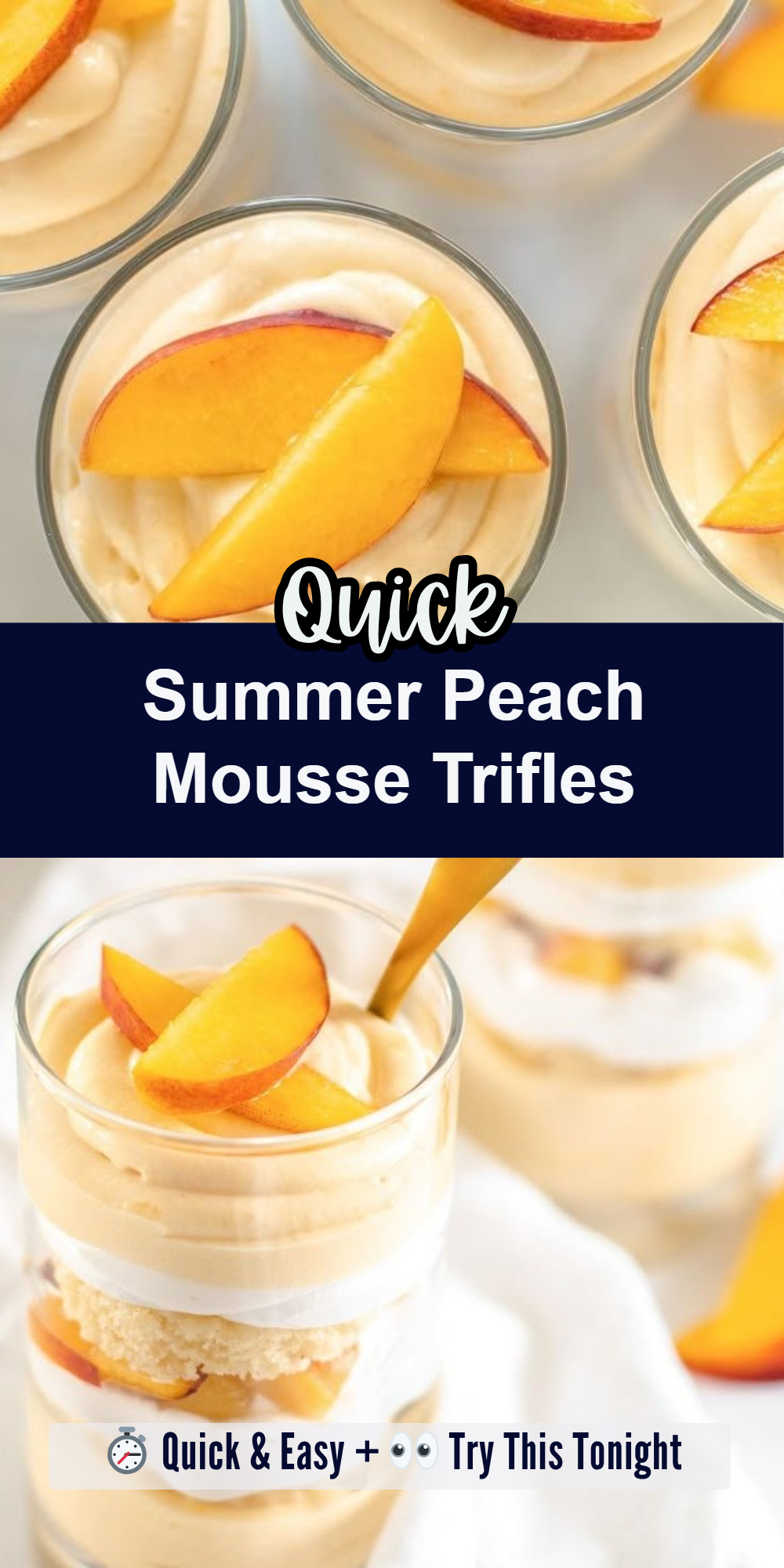 Summer Peach Mousse Trifles