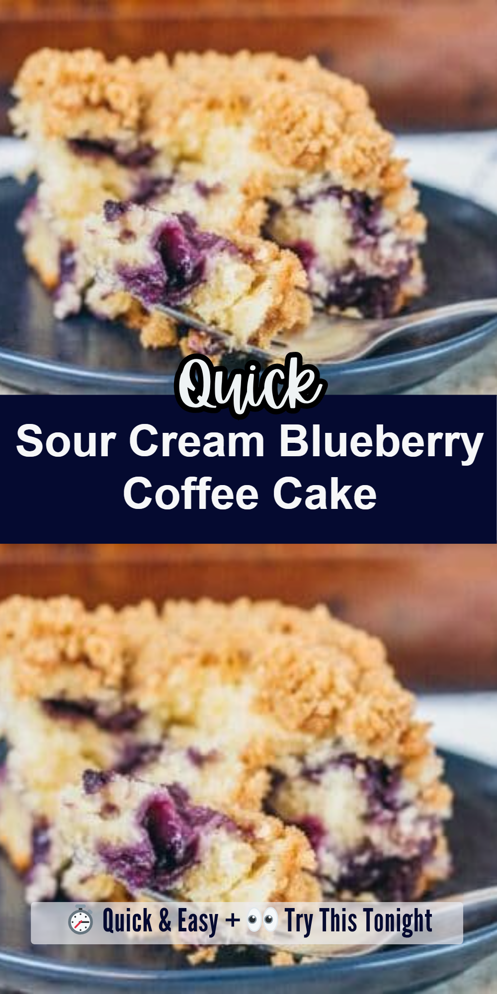 Sour Cream Blueberry Coffee Cake