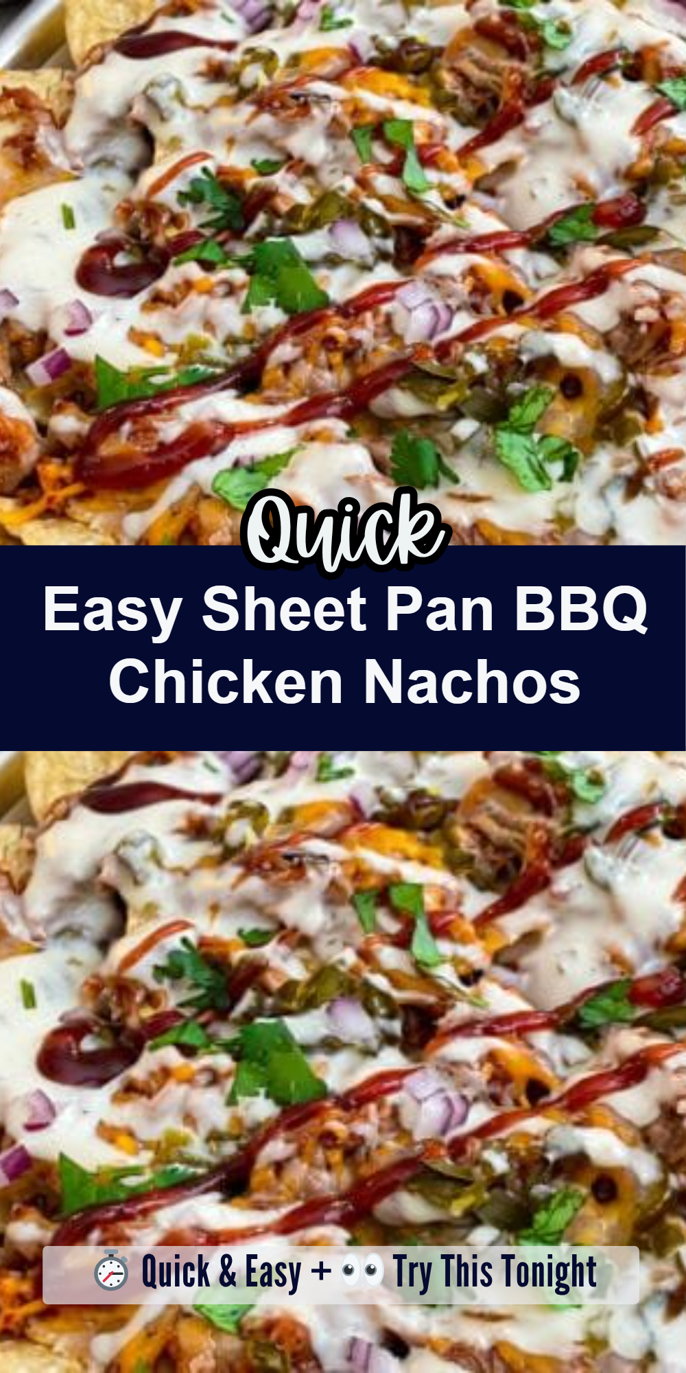 Easy Sheet Pan BBQ Chicken Nachos