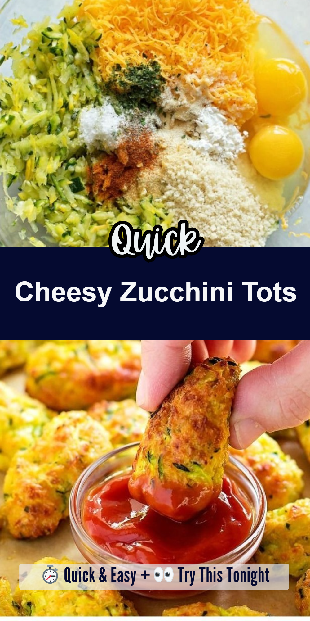 Cheesy Zucchini Tots