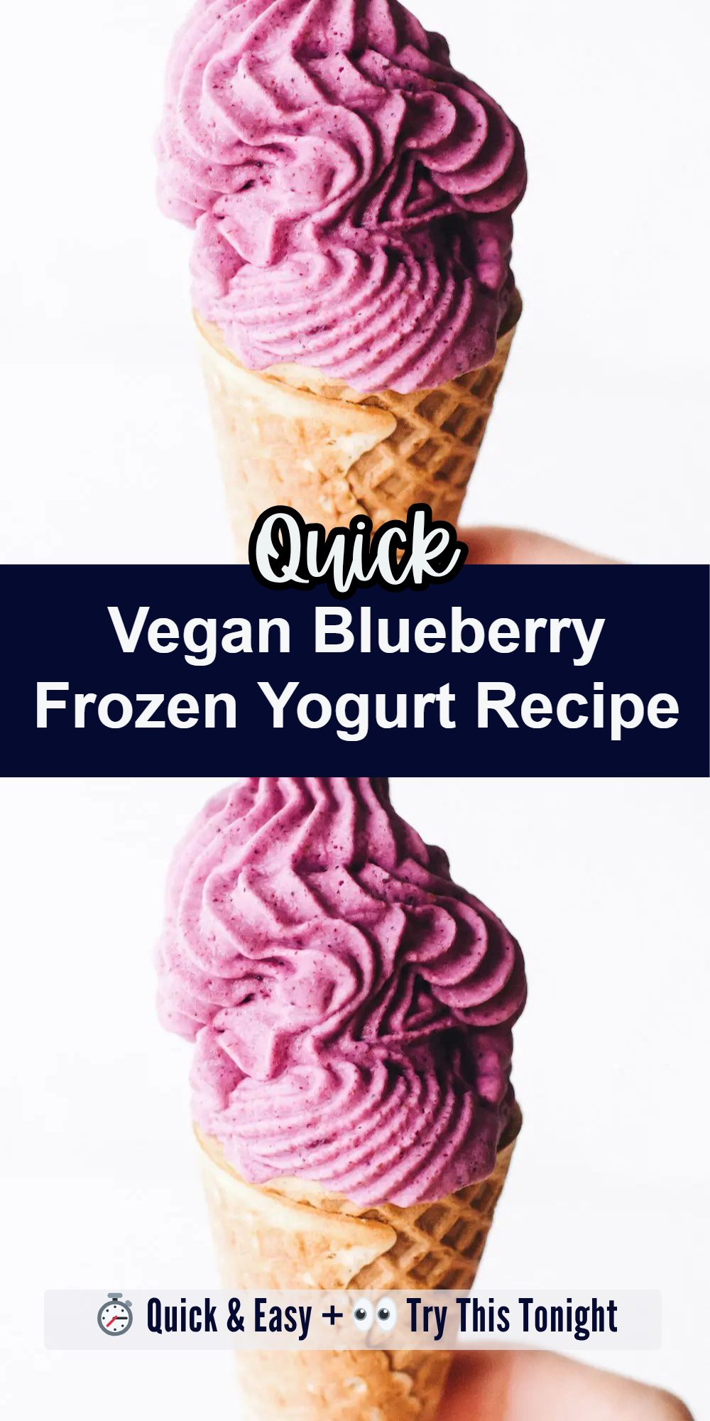Vegan Blueberry Frozen Yogurt Recipe