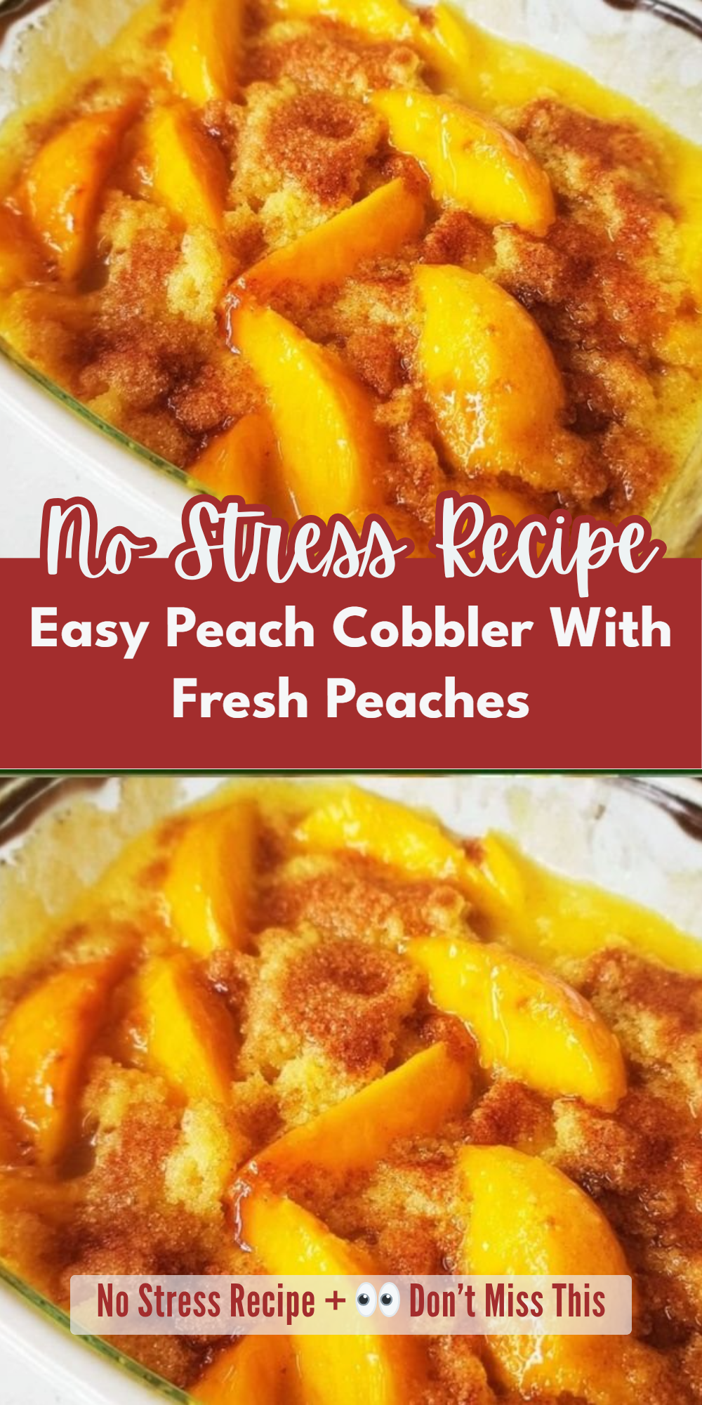 Easy Peach Cobbler With Fresh Peaches