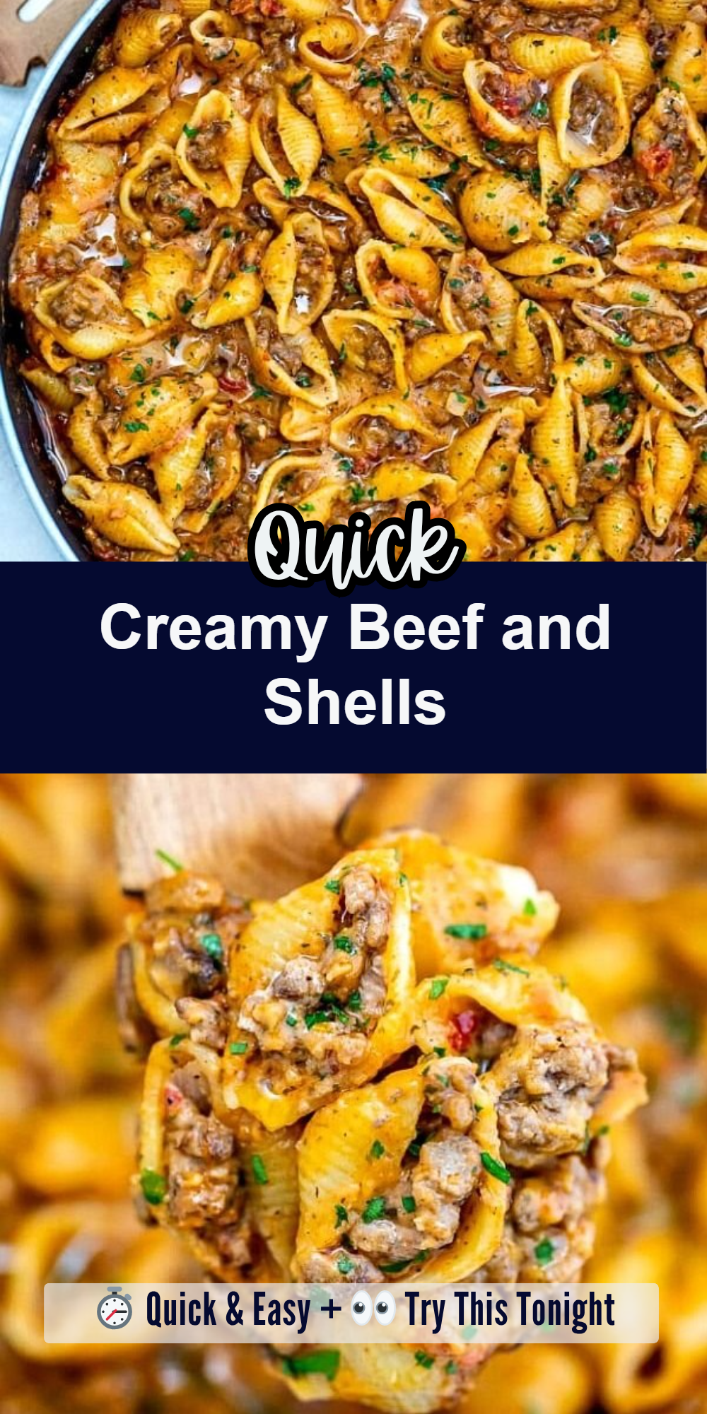 Creamy Beef and Shells