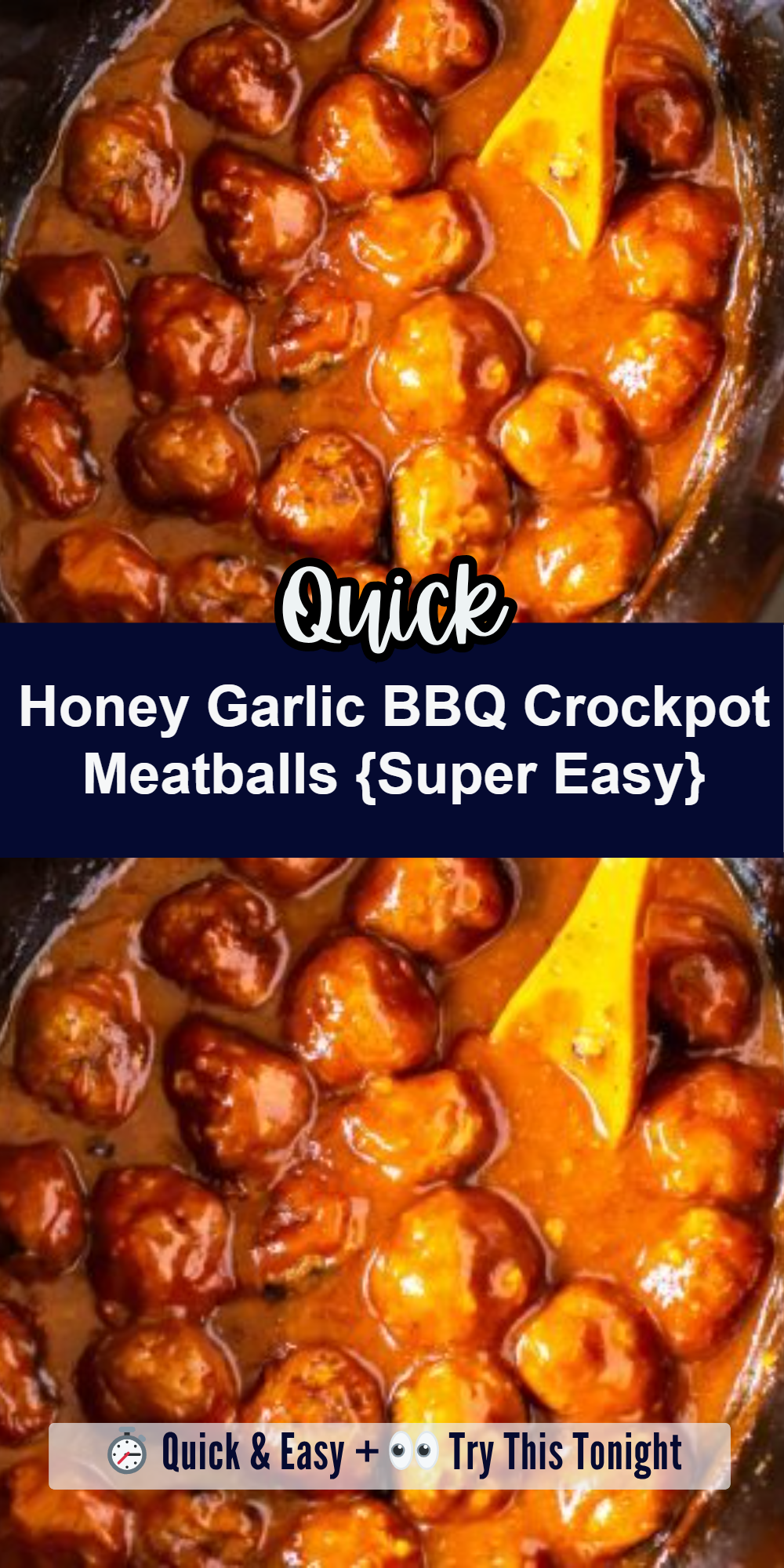 Honey Garlic BBQ Crockpot Meatballs {Super Easy}