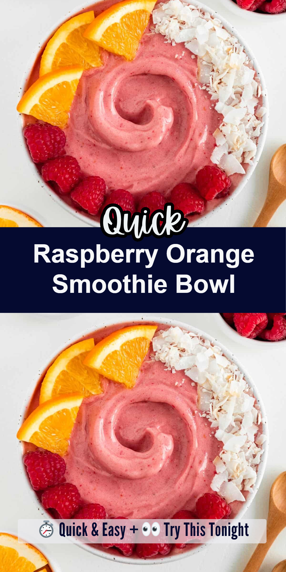 Raspberry Orange Smoothie Bowl
