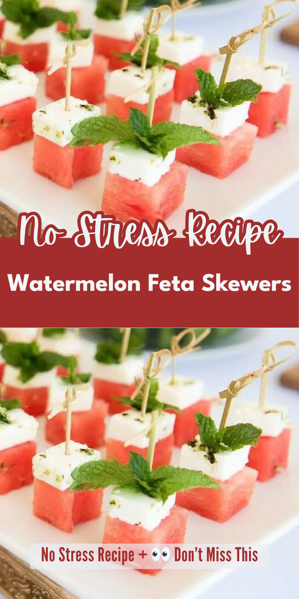 Watermelon Feta Skewers