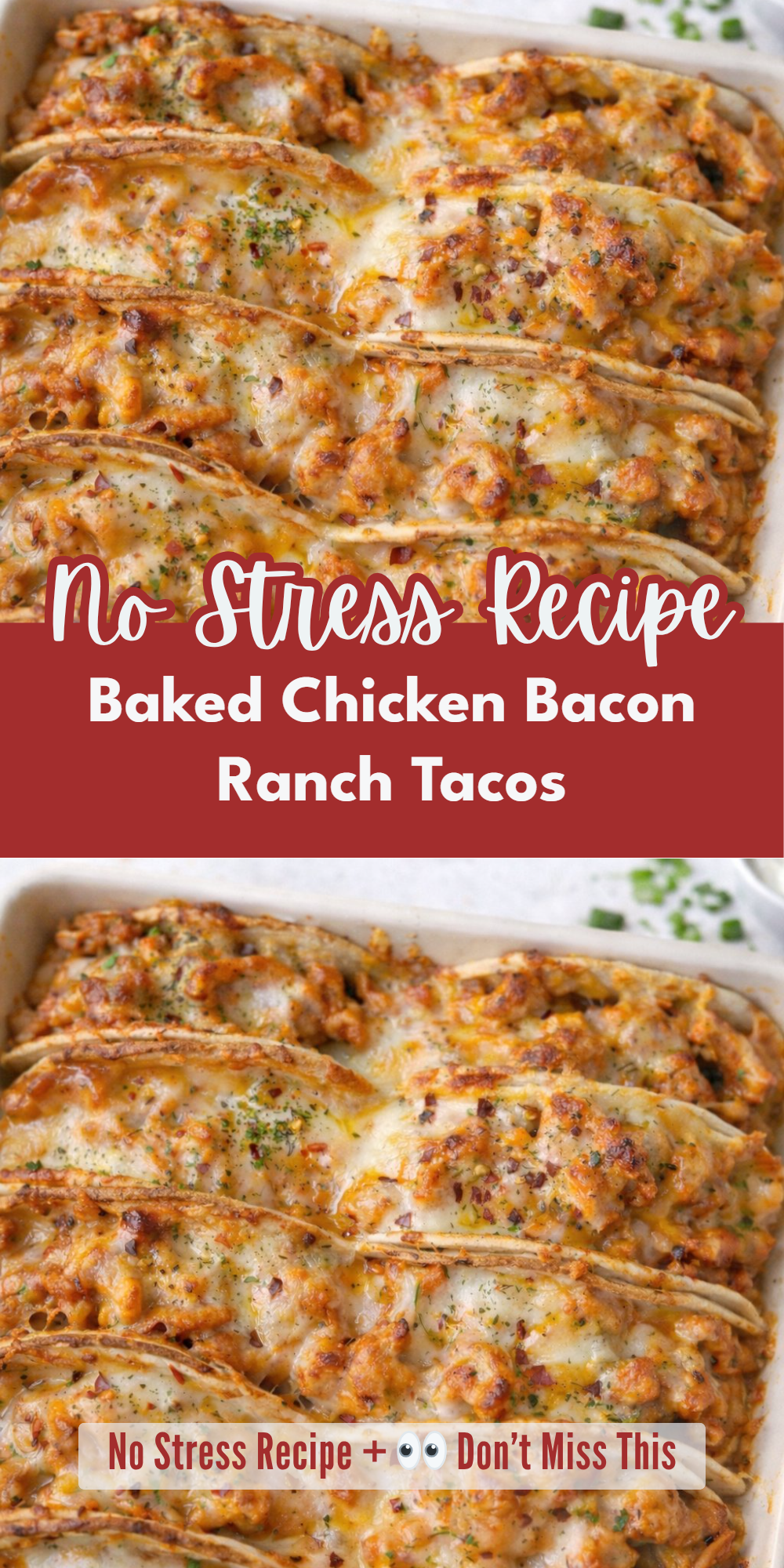 Baked Chicken Bacon Ranch Tacos