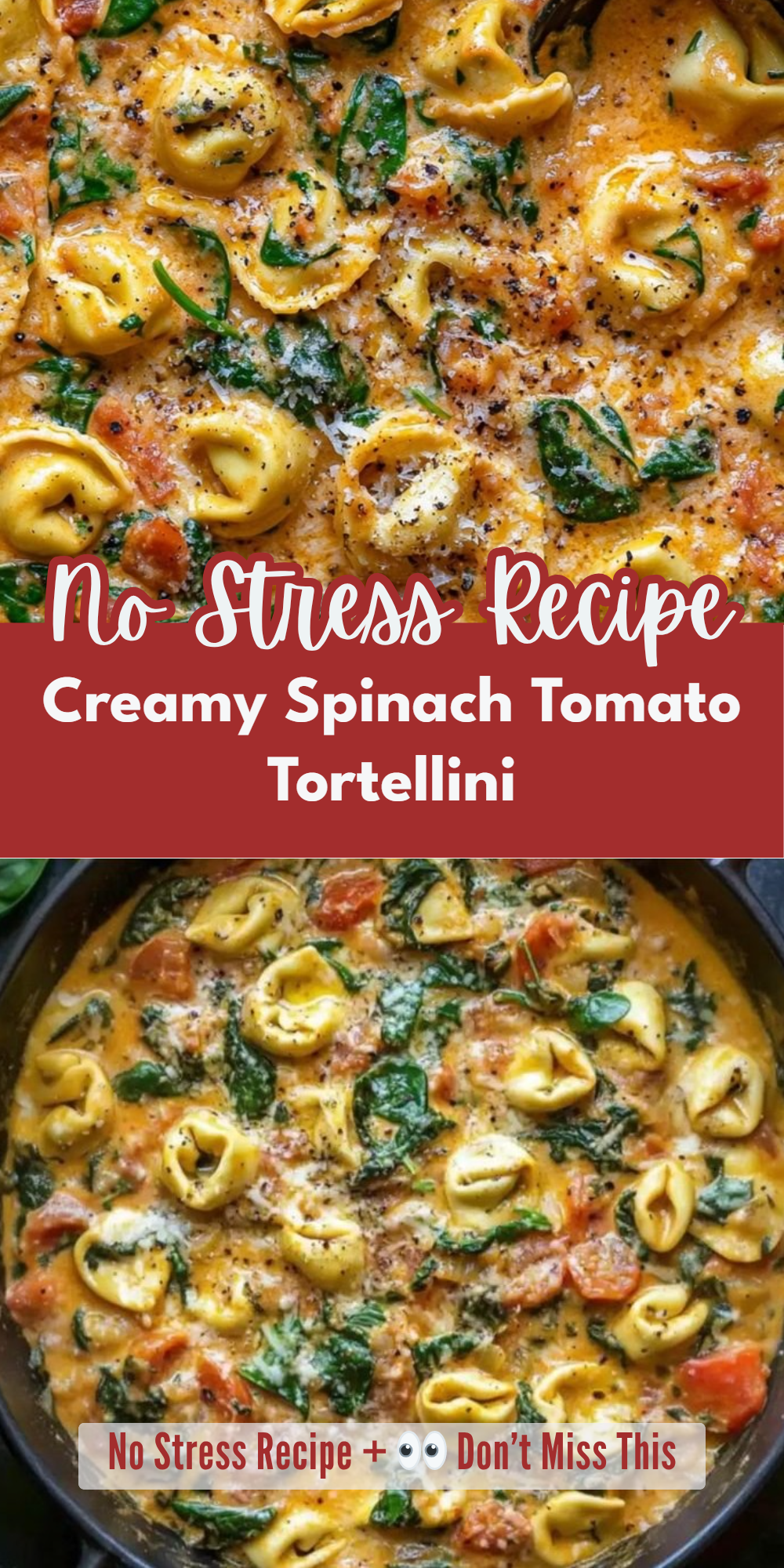 Creamy Spinach Tomato Tortellini