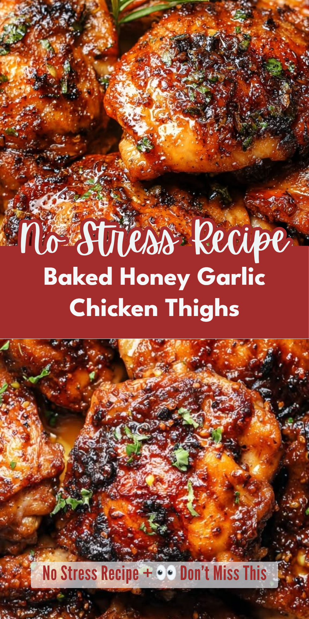 Baked Honey Garlic Chicken Thighs