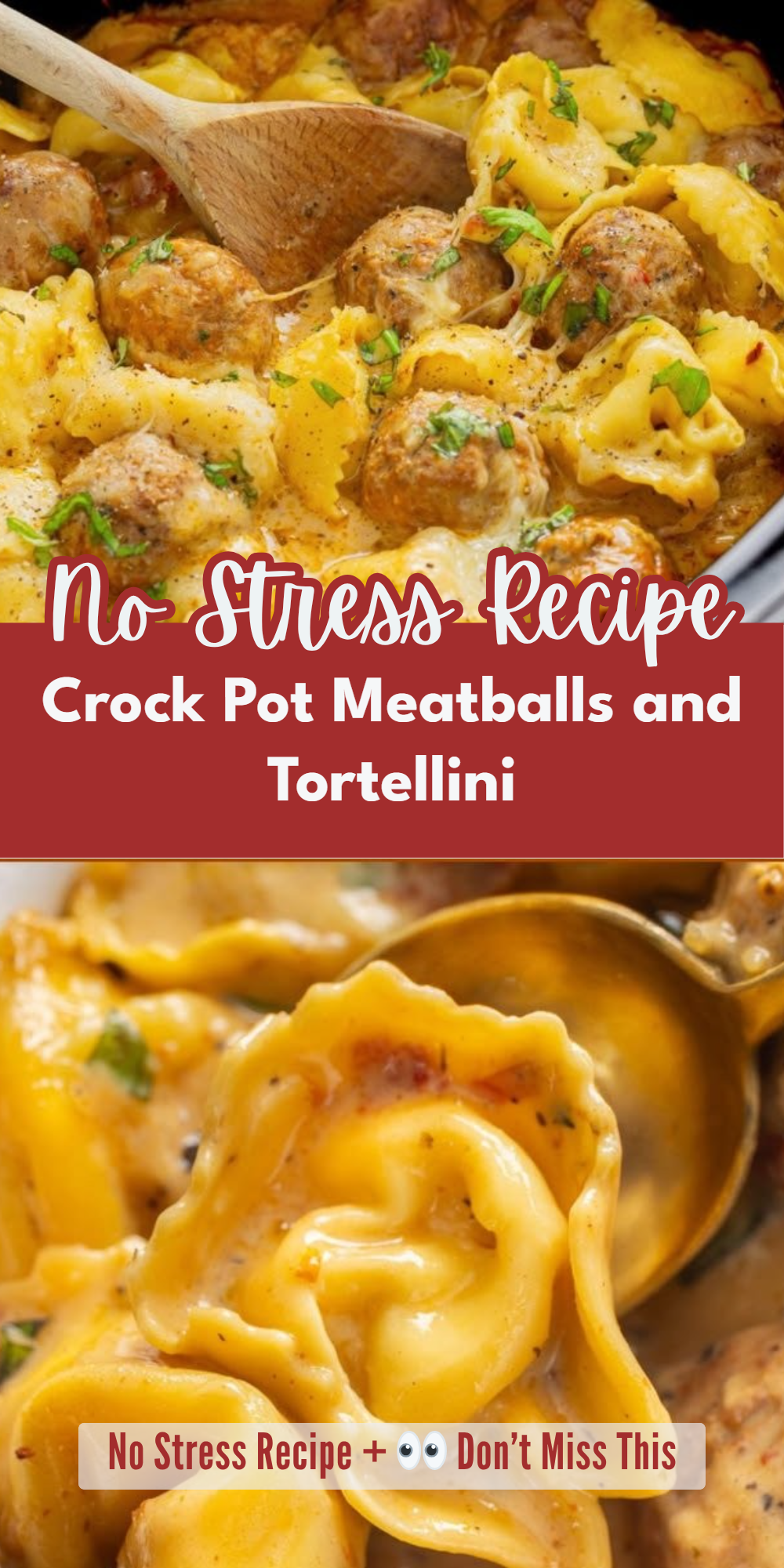 Crock Pot Meatballs and Tortellini