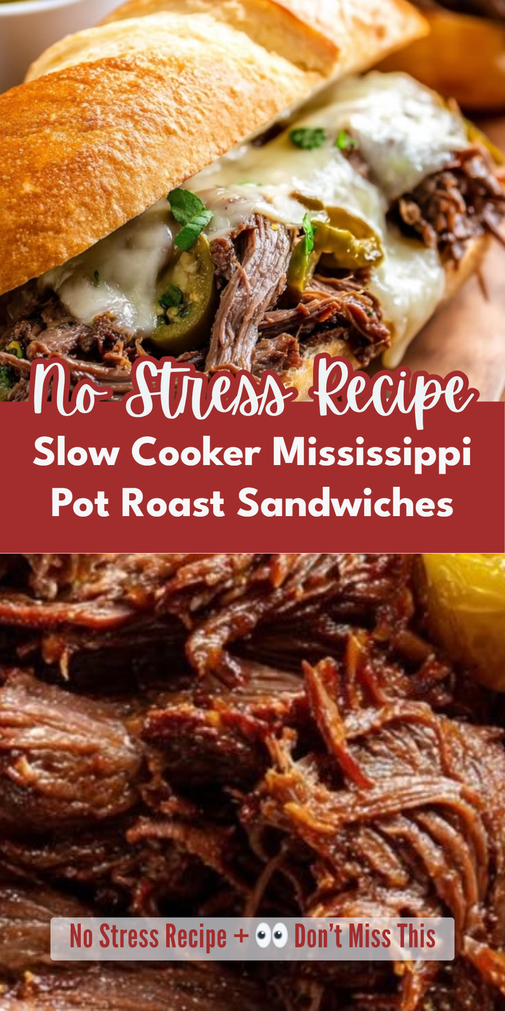 Slow Cooker Mississippi Pot Roast Sandwiches