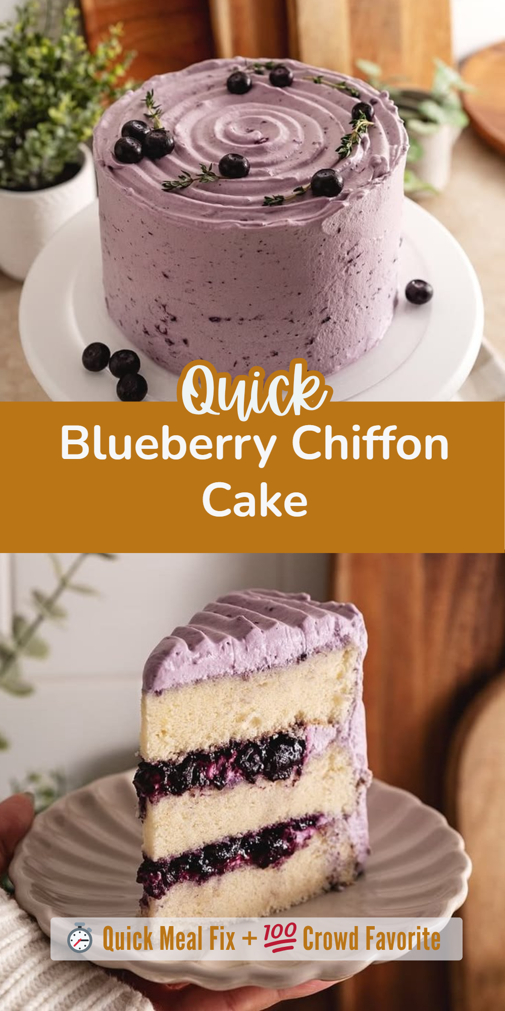 Blueberry Chiffon Cake