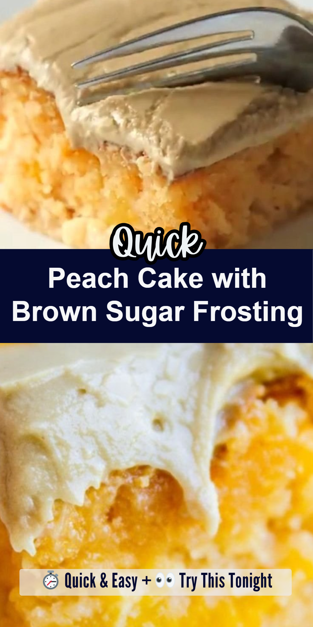 Peach Cake with Brown Sugar Frosting