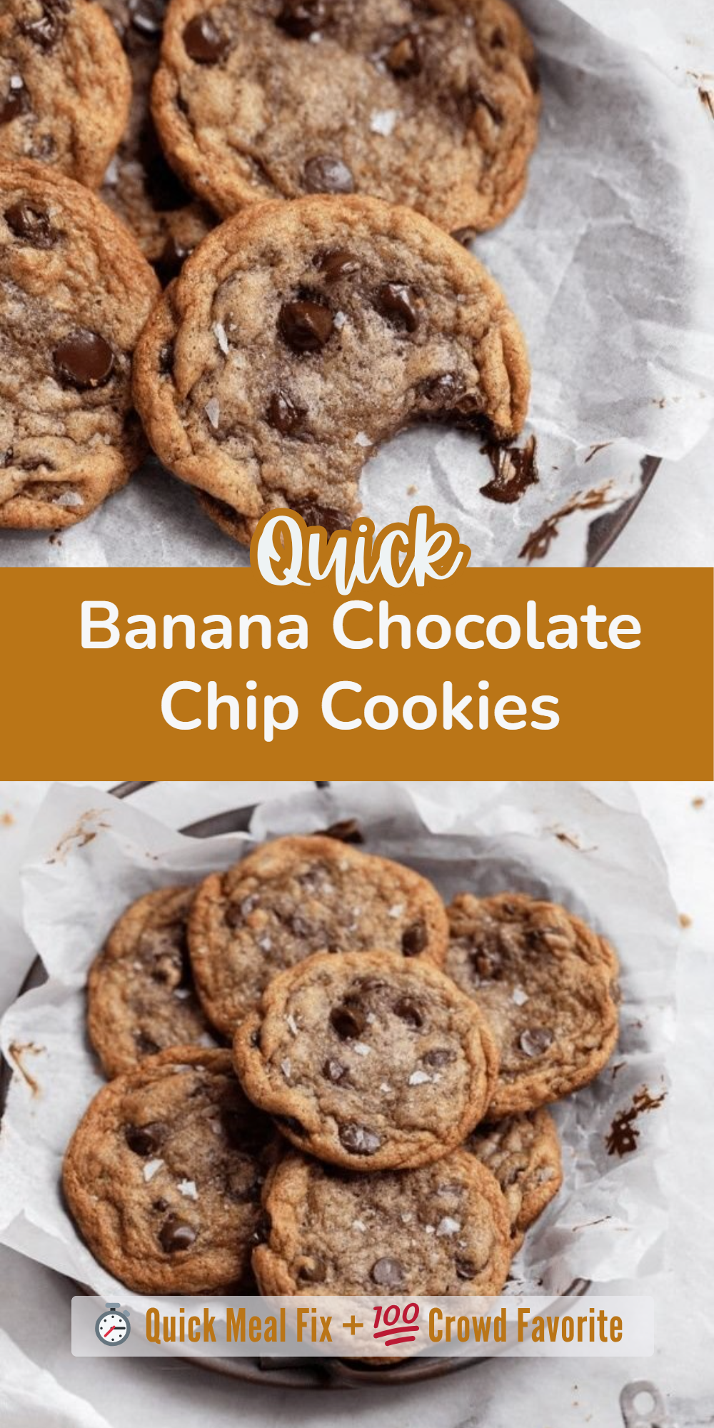 Banana Chocolate Chip Cookies