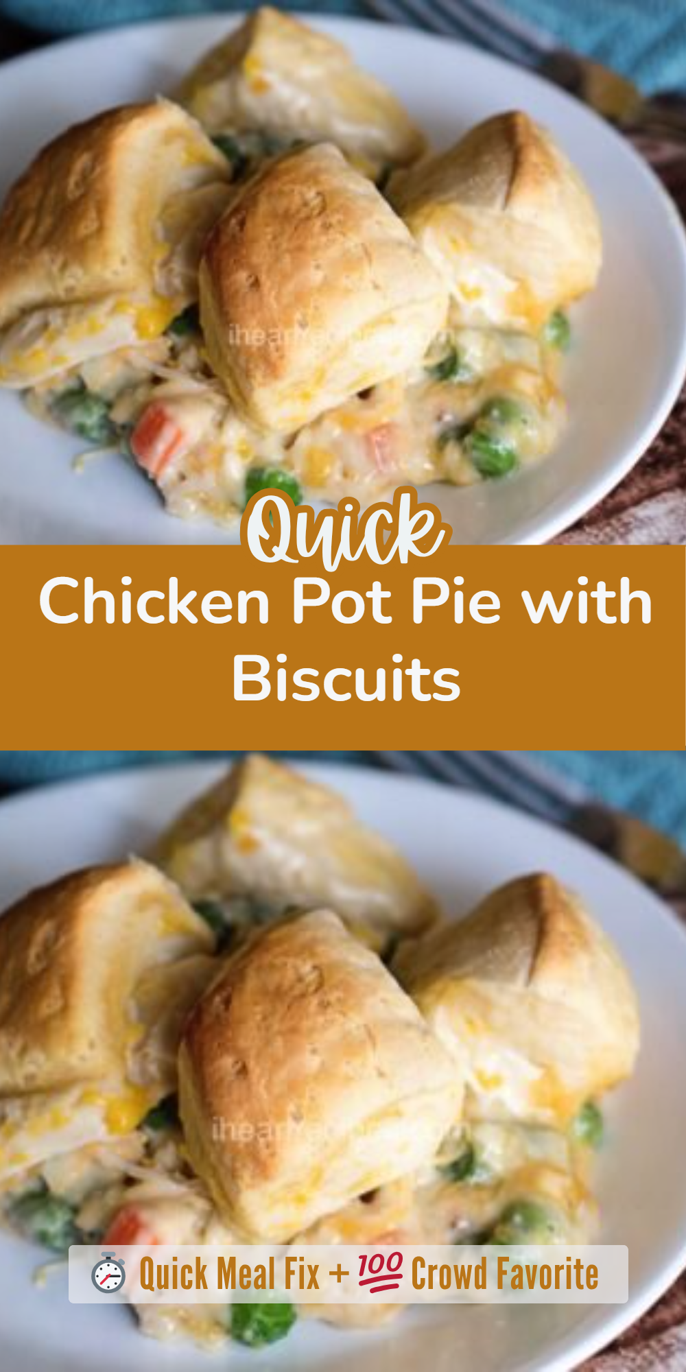 Chicken Pot Pie with Biscuits