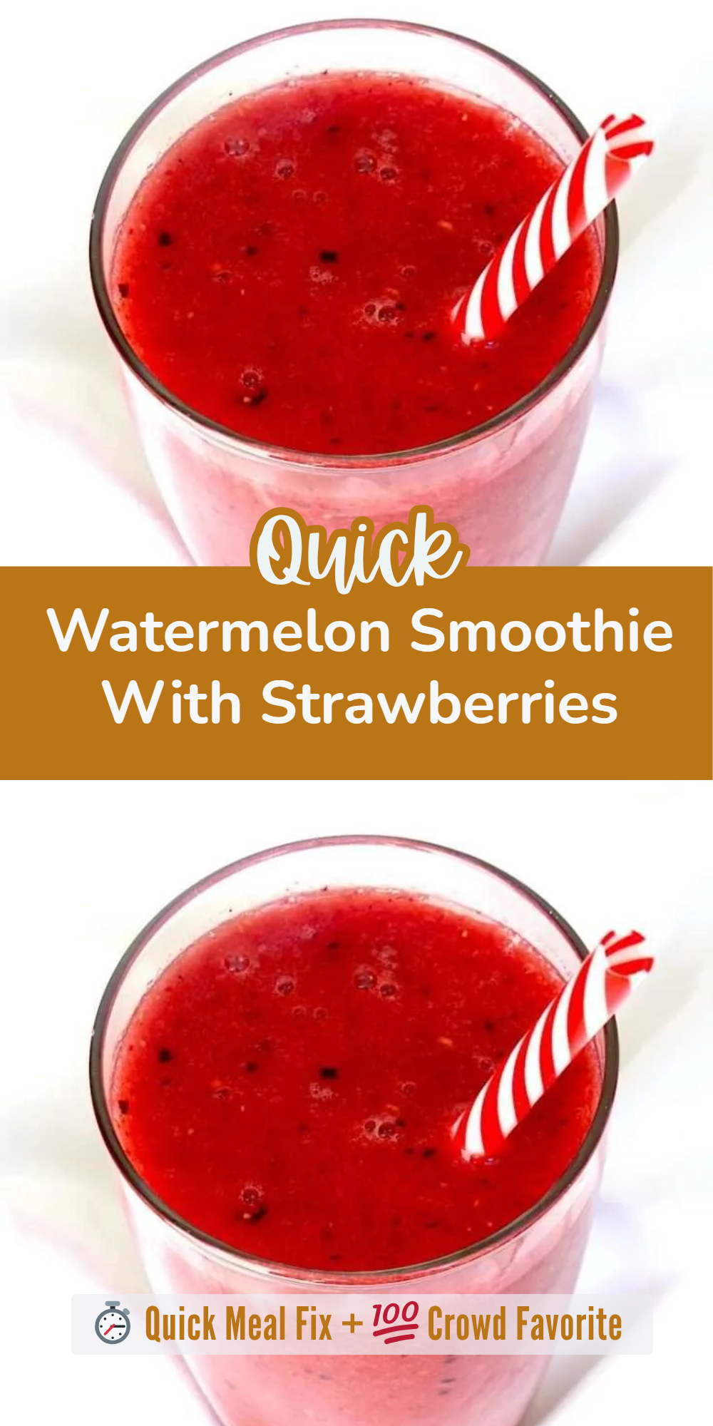 Watermelon Smoothie With Strawberries