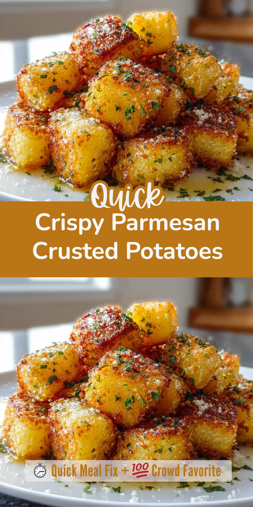 Crispy Parmesan Crusted Potatoes