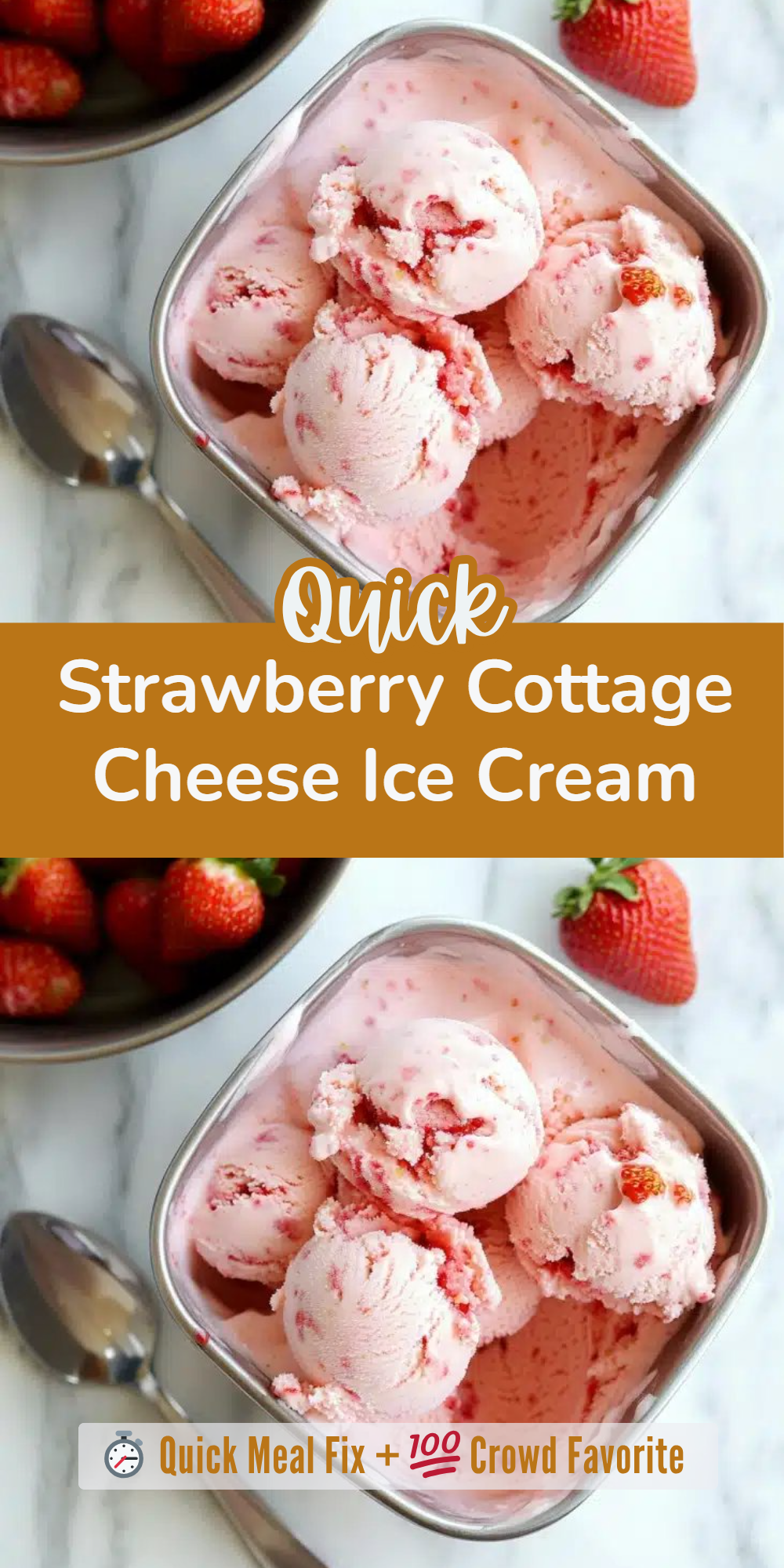 Strawberry Cottage Cheese Ice Cream