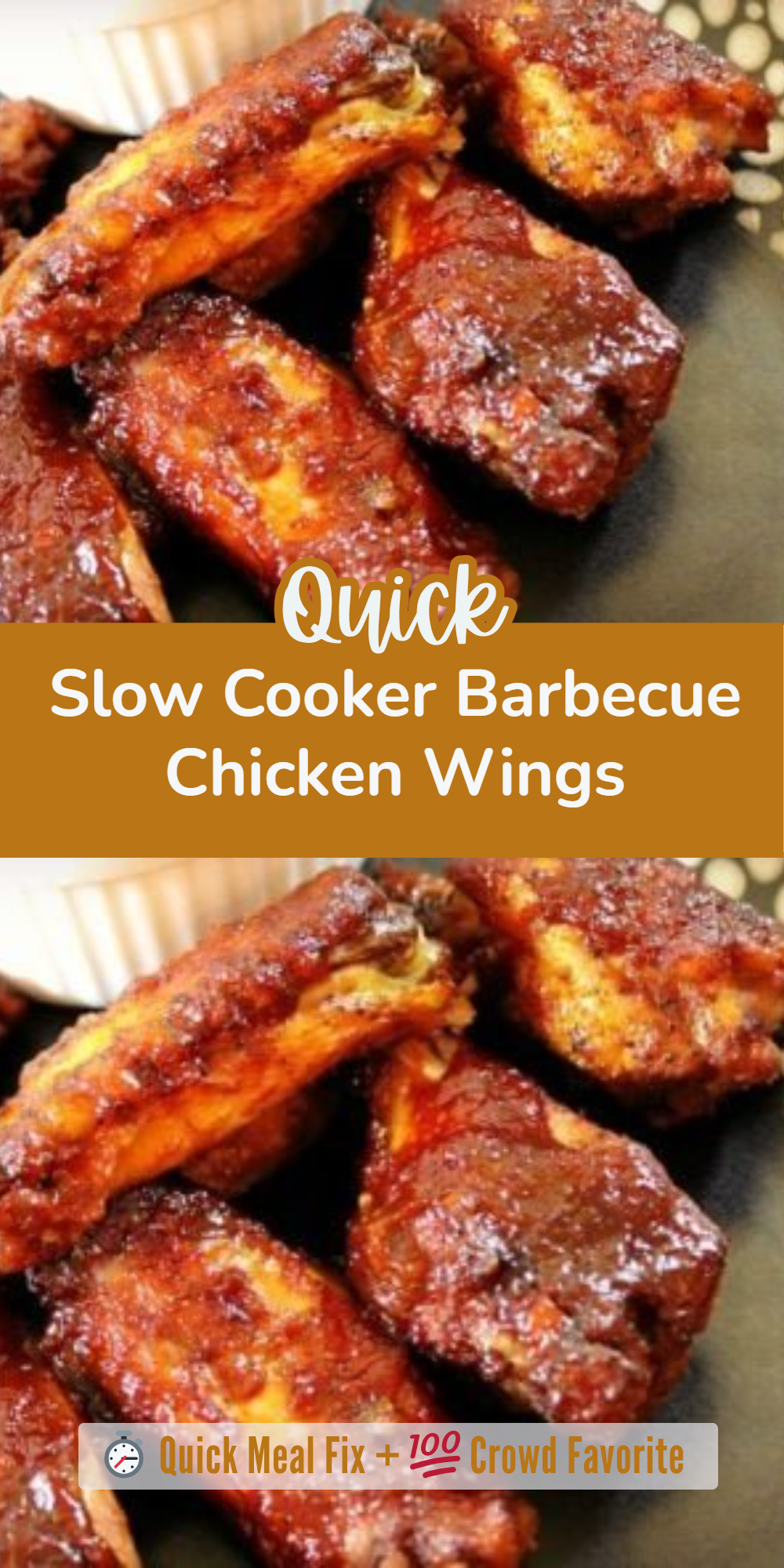 Slow Cooker Barbecue Chicken Wings