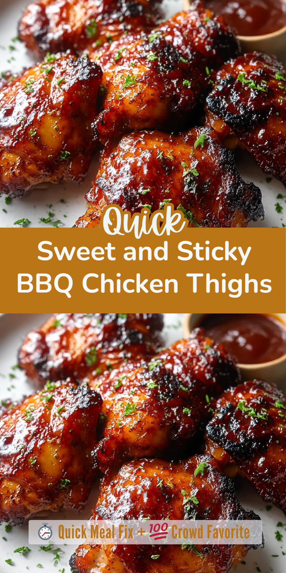 Sweet and Sticky BBQ Chicken Thighs