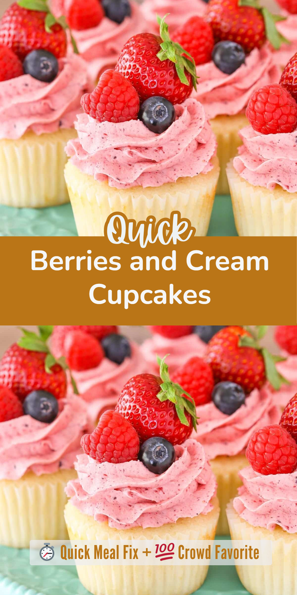 Berries and Cream Cupcakes