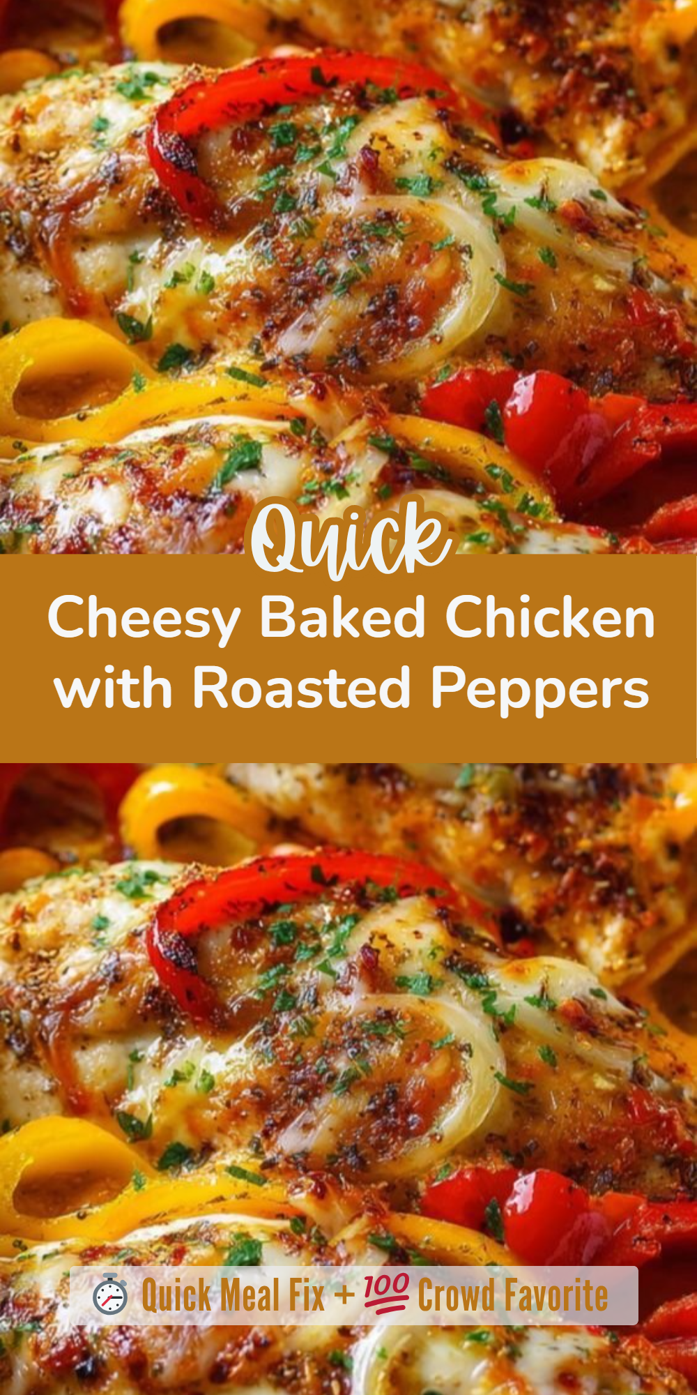 Cheesy Baked Chicken with Roasted Peppers