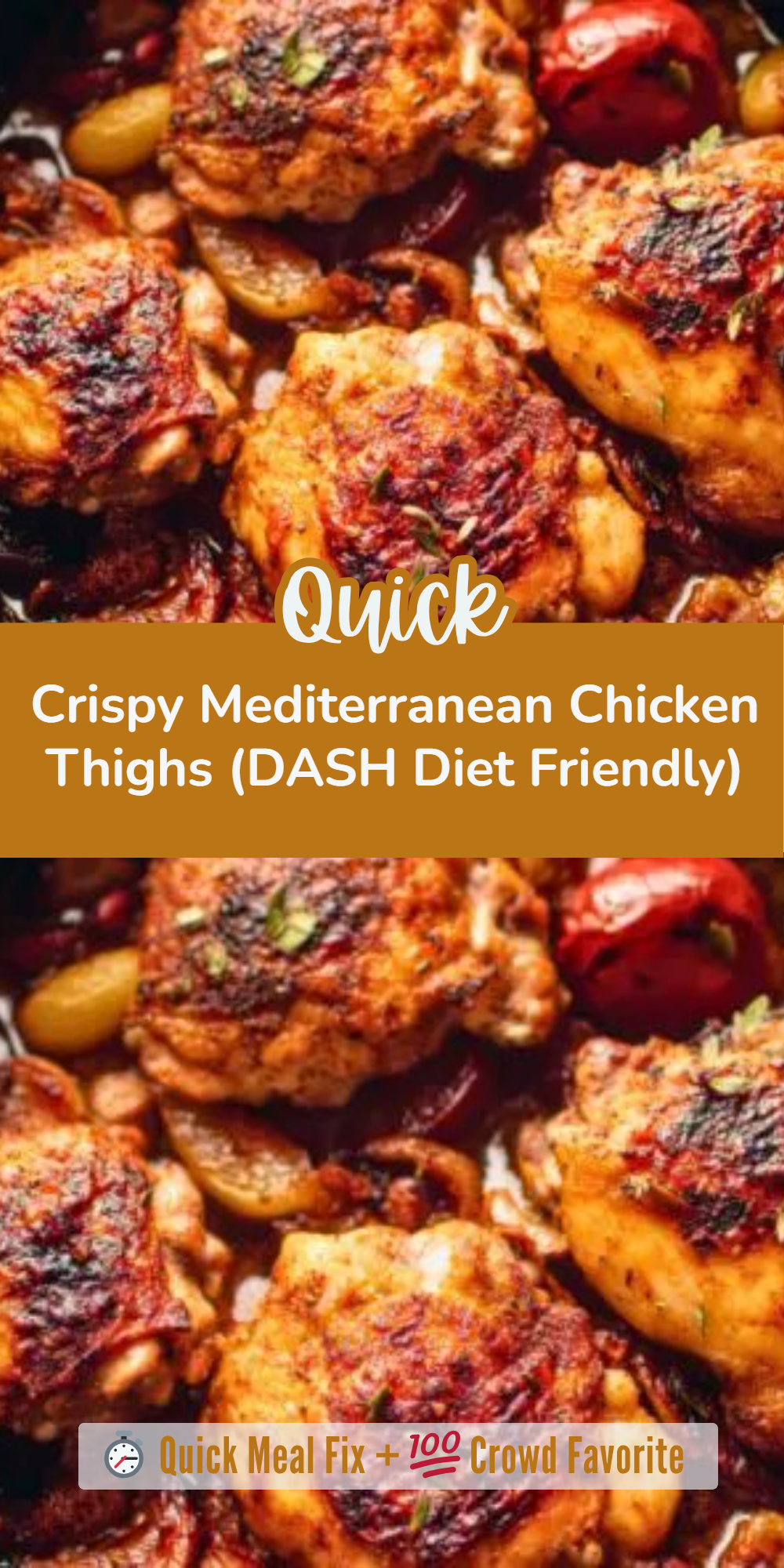Crispy Mediterranean Chicken Thighs (DASH Diet Friendly)