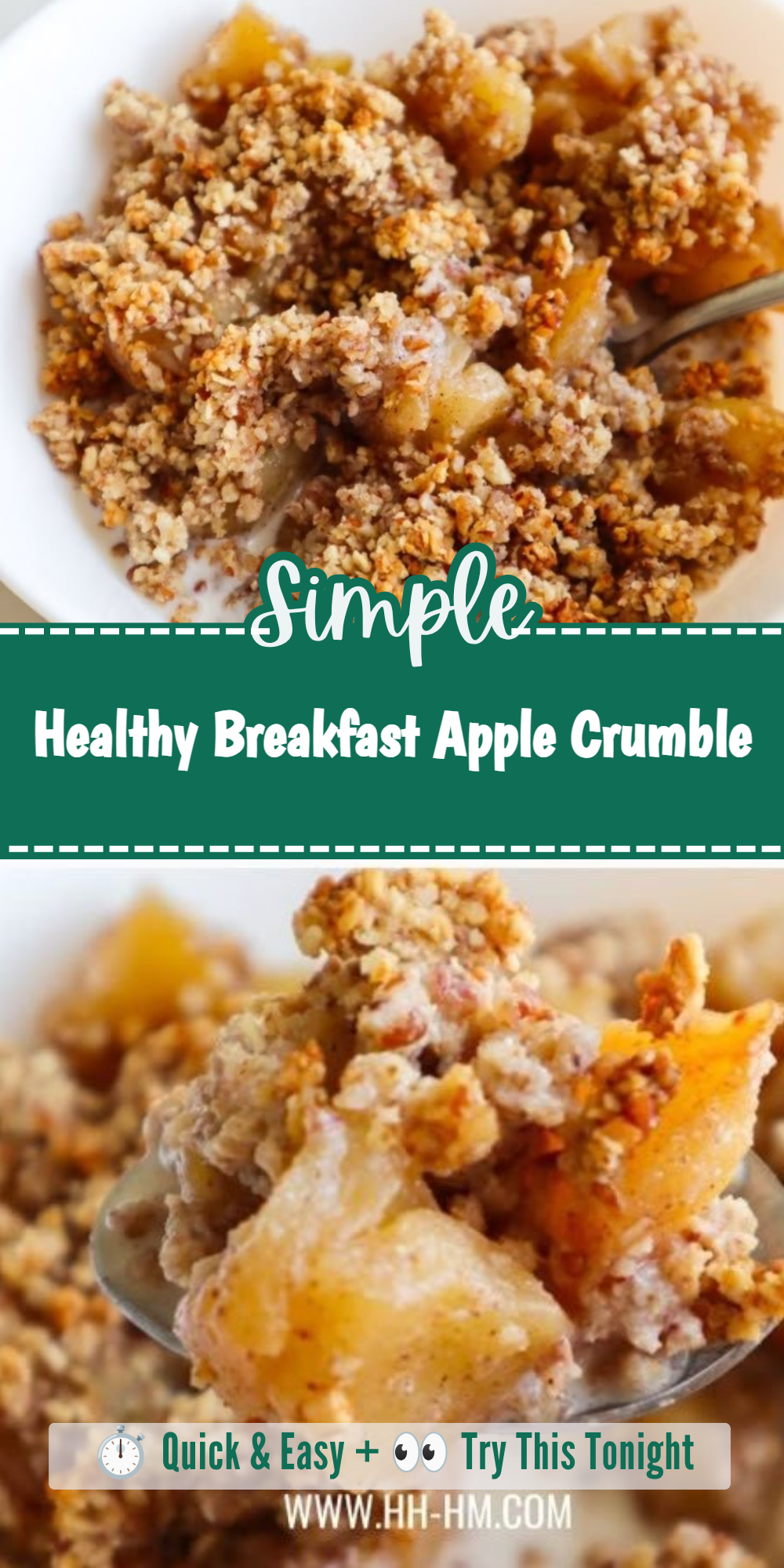 Healthy Breakfast Apple Crumble