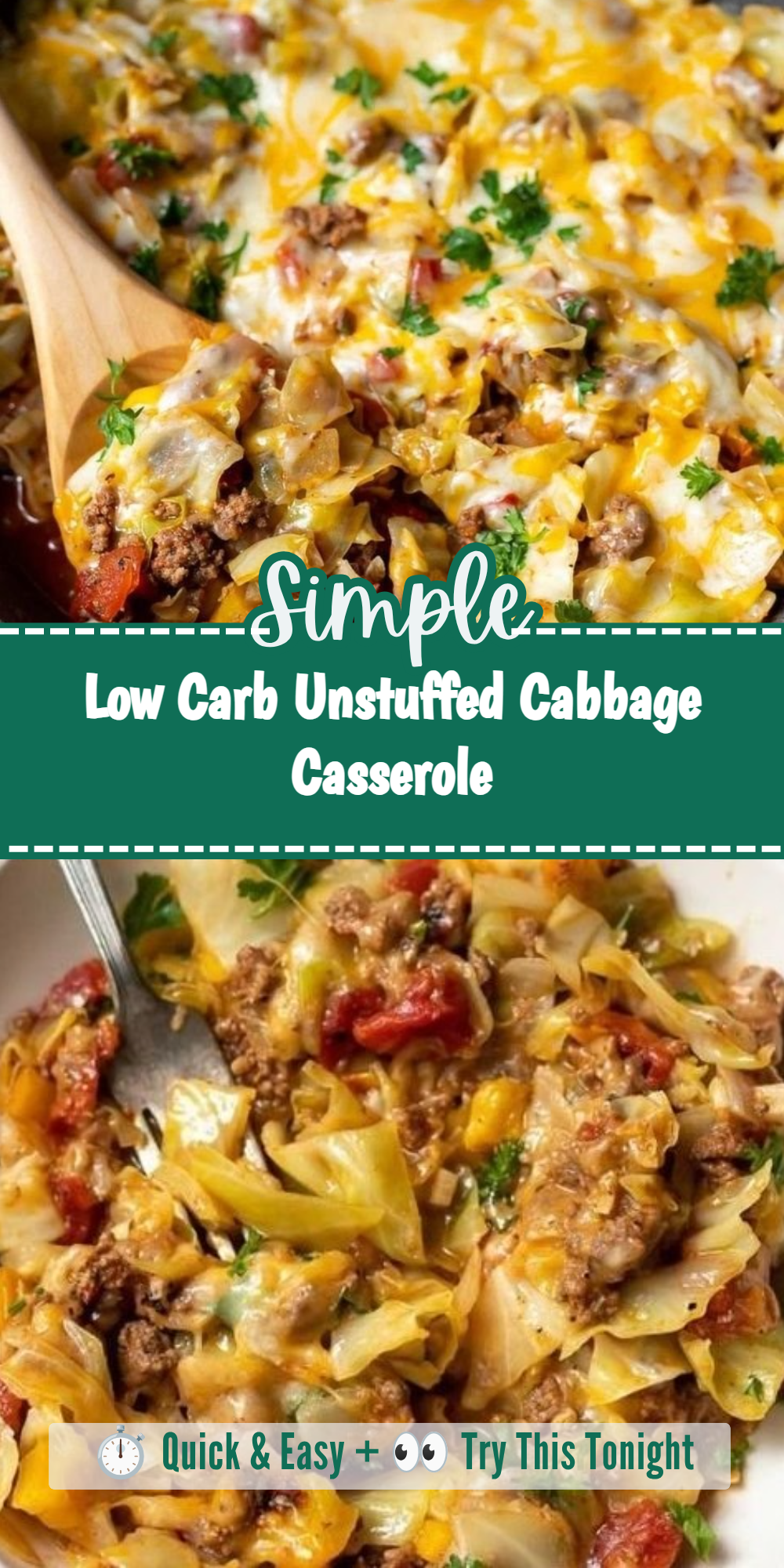 Low Carb Unstuffed Cabbage Casserole