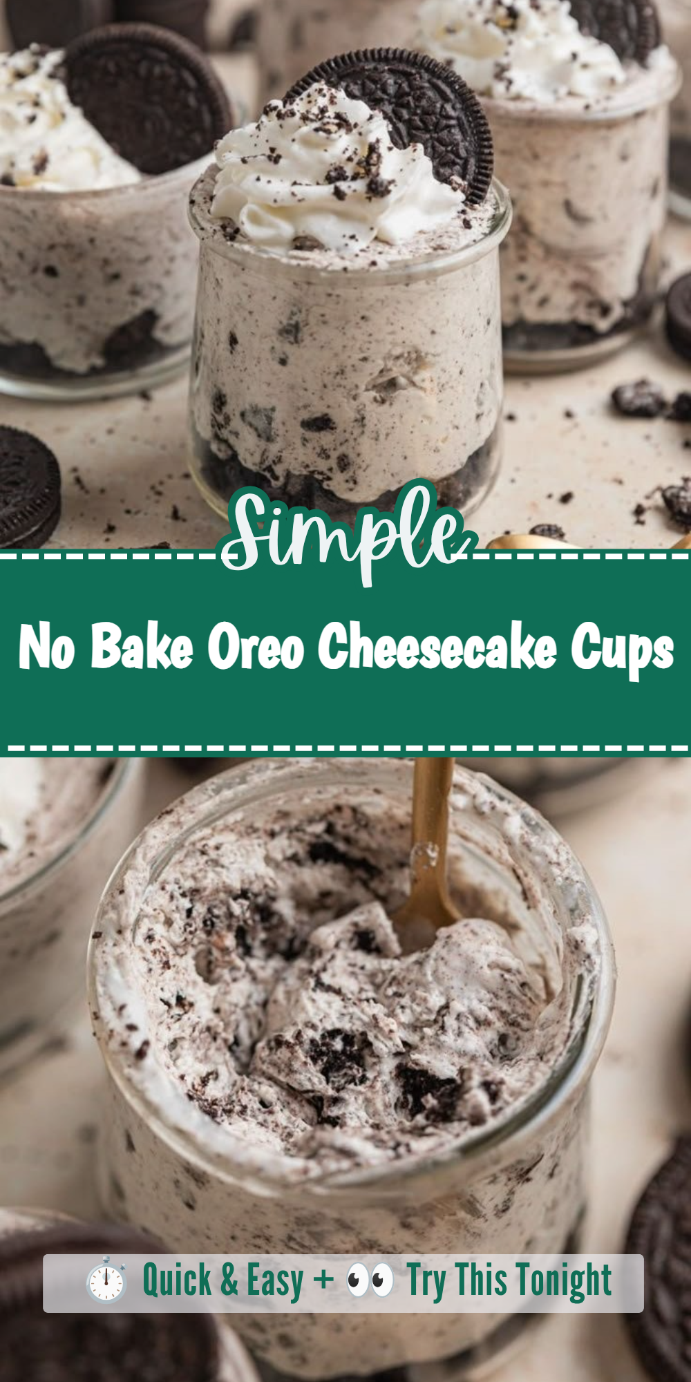 No Bake Oreo Cheesecake Cups