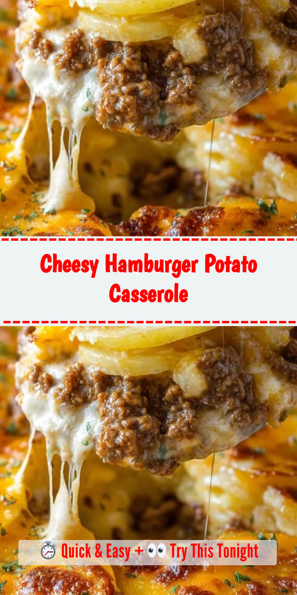Cheesy Hamburger Potato Casserole
