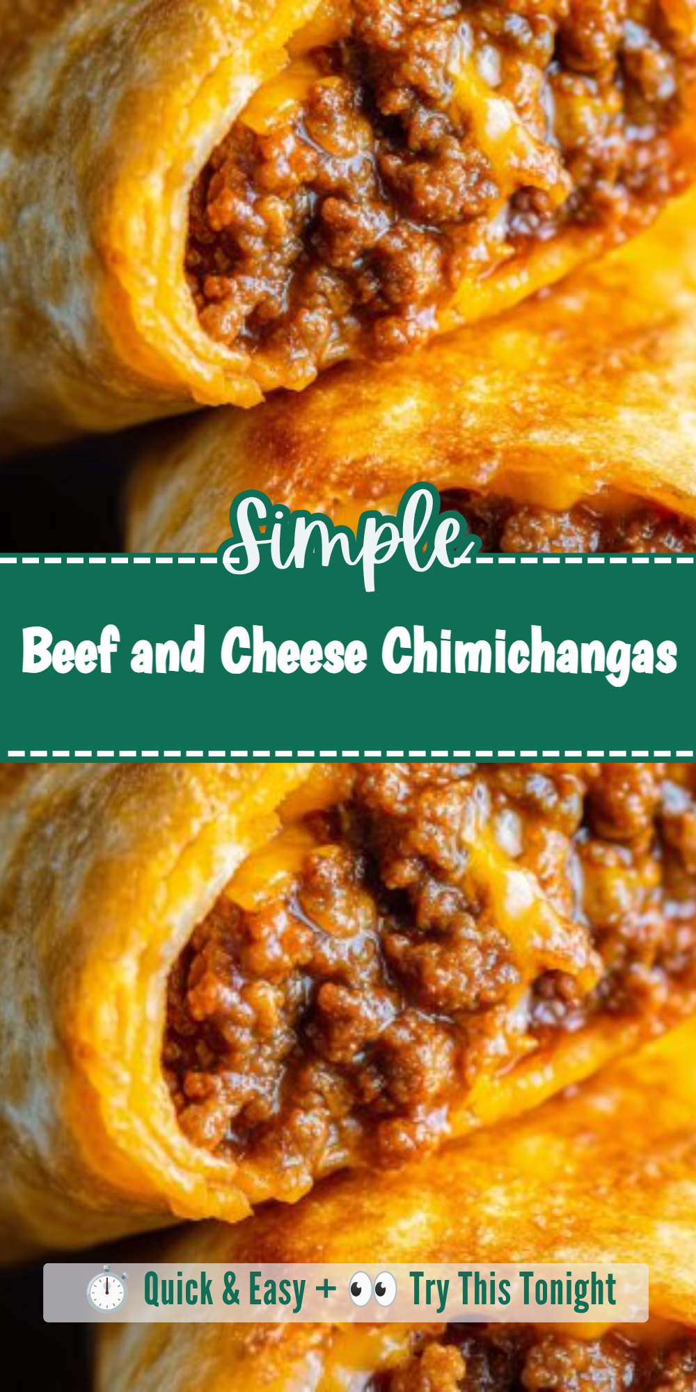 Beef and Cheese Chimichangas
