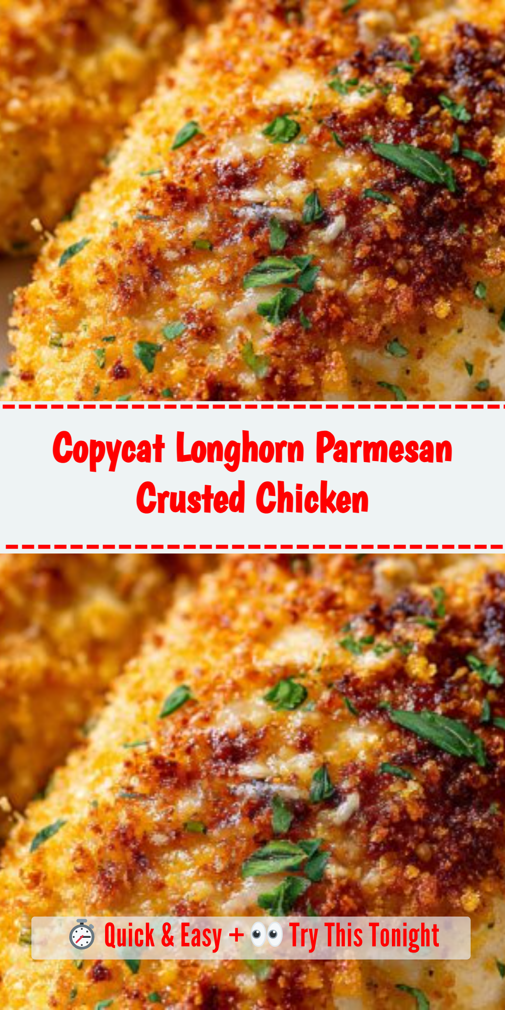 Copycat Longhorn Parmesan Crusted Chicken