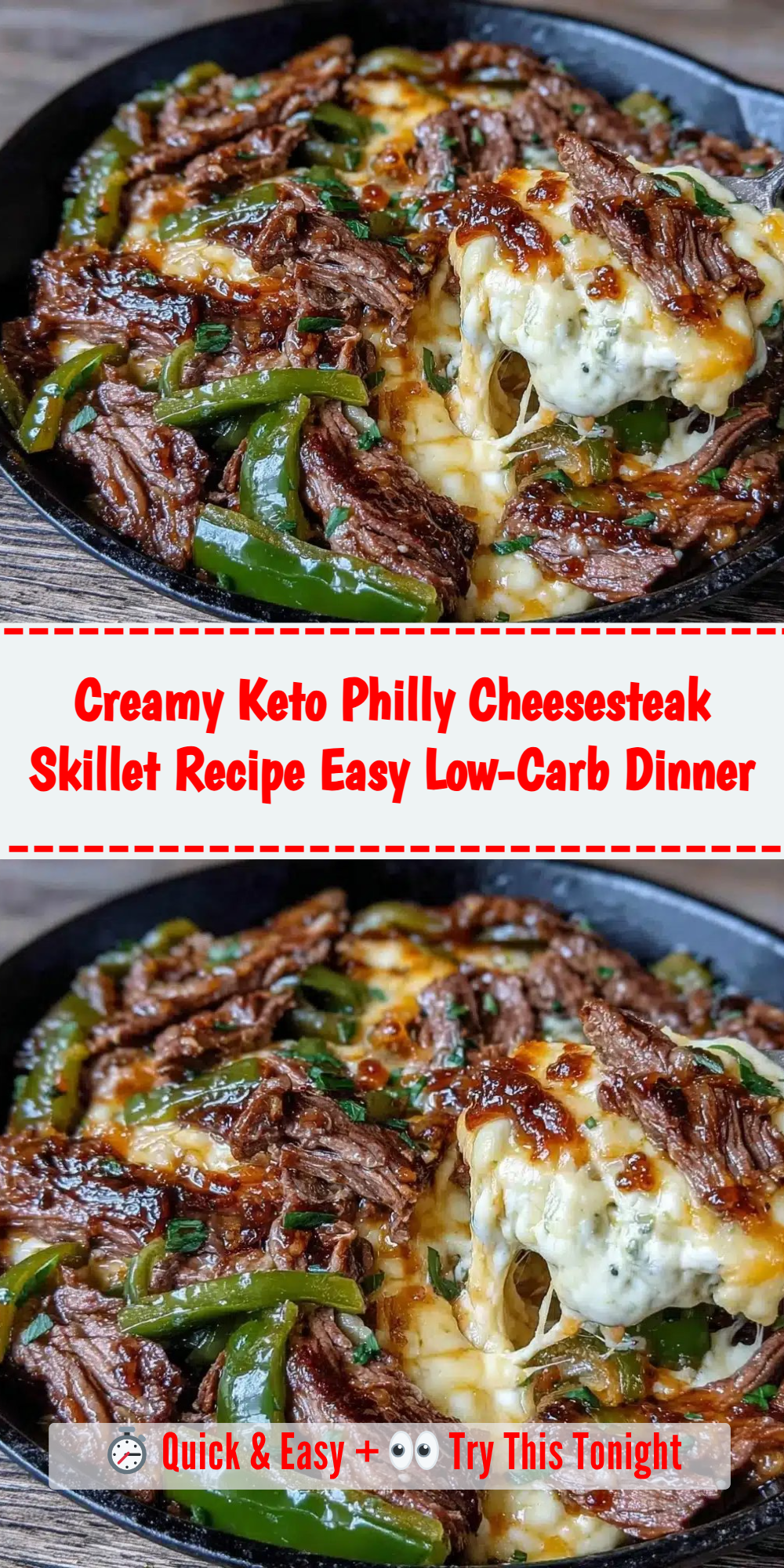 Creamy Keto Philly Cheesesteak Skillet Recipe Easy Low-Carb Dinner