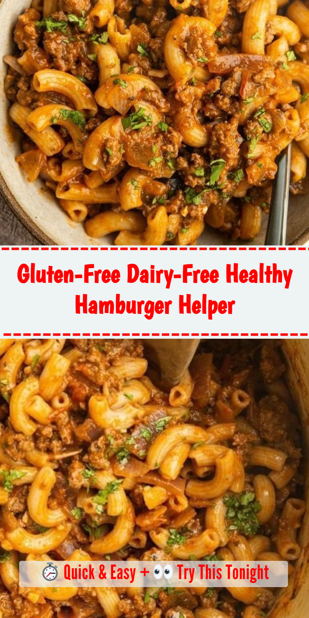 Gluten-Free Dairy-Free Healthy Hamburger Helper