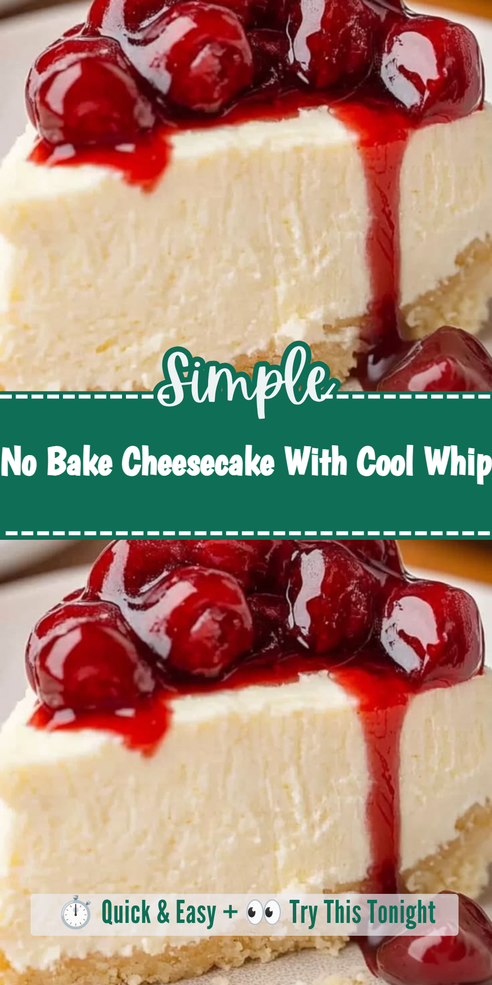 No Bake Cheesecake With Cool Whip