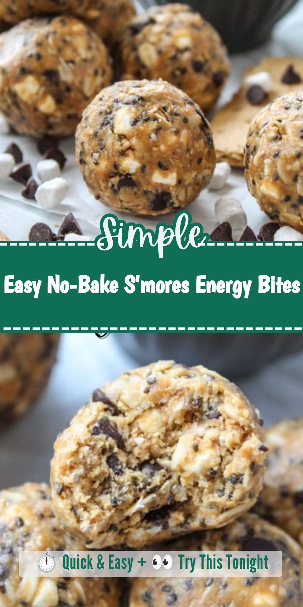 Easy No-Bake S'mores Energy Bites