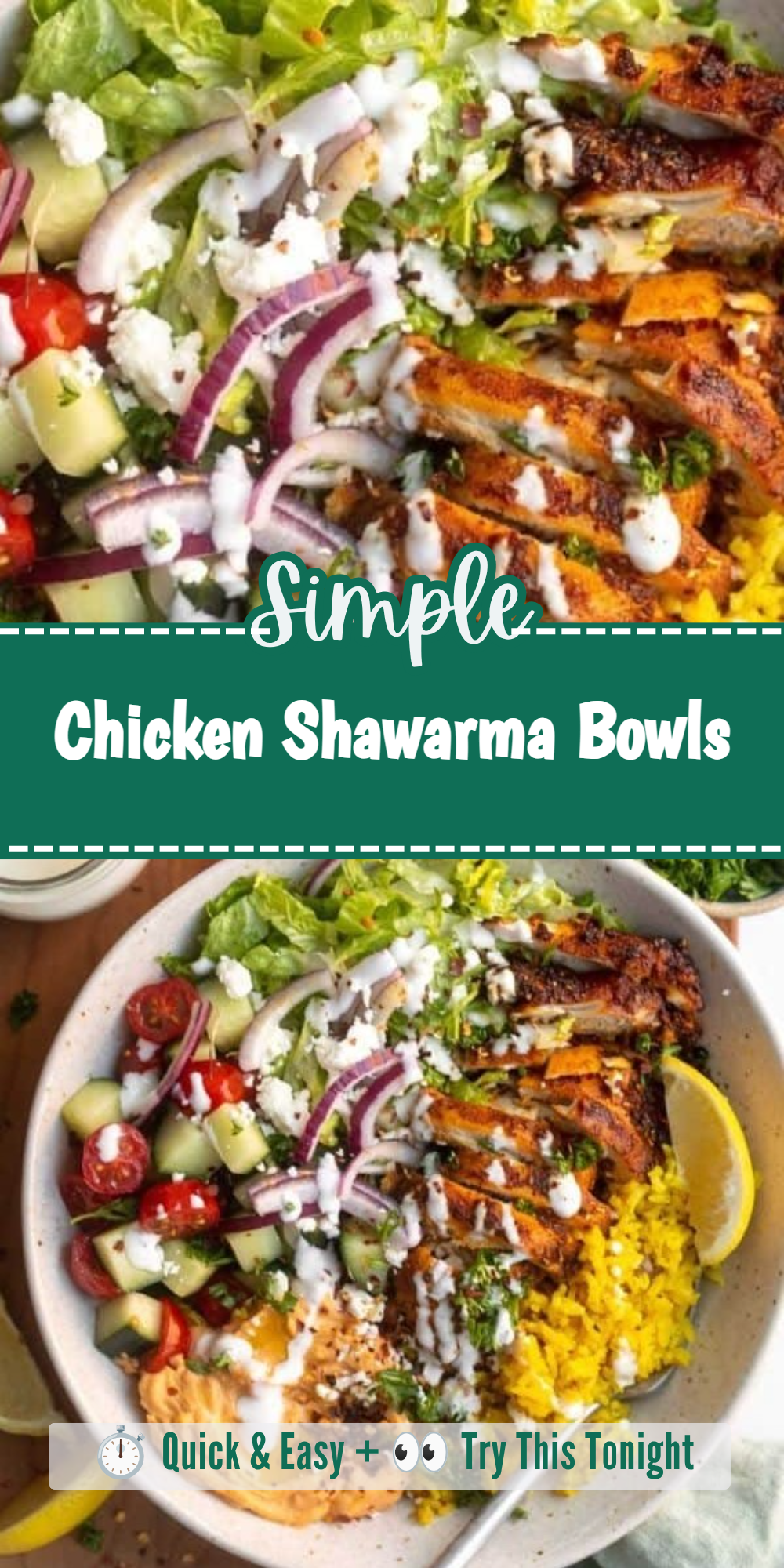 Chicken Shawarma Bowls