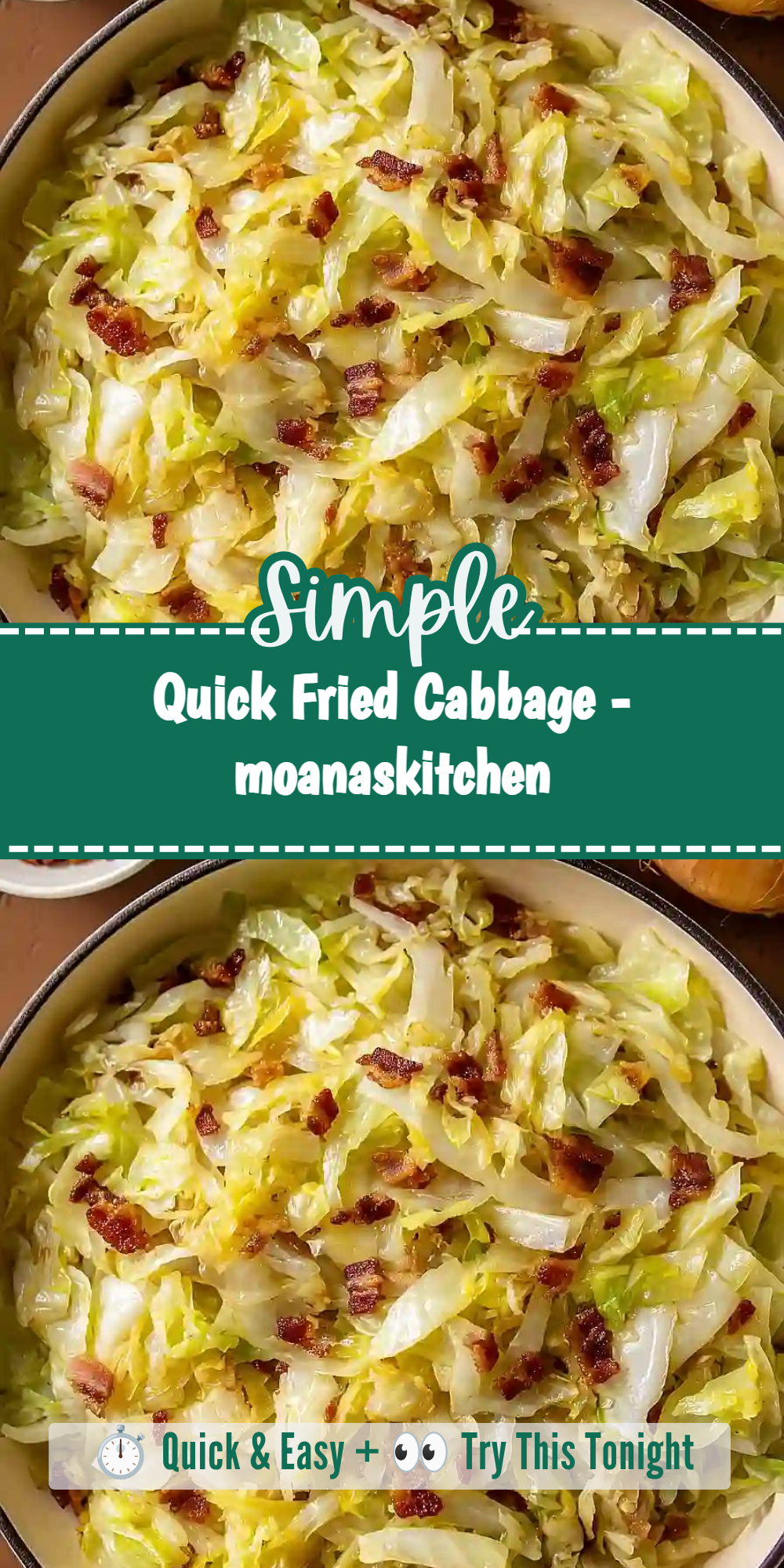 Quick Fried Cabbage - moanaskitchen
