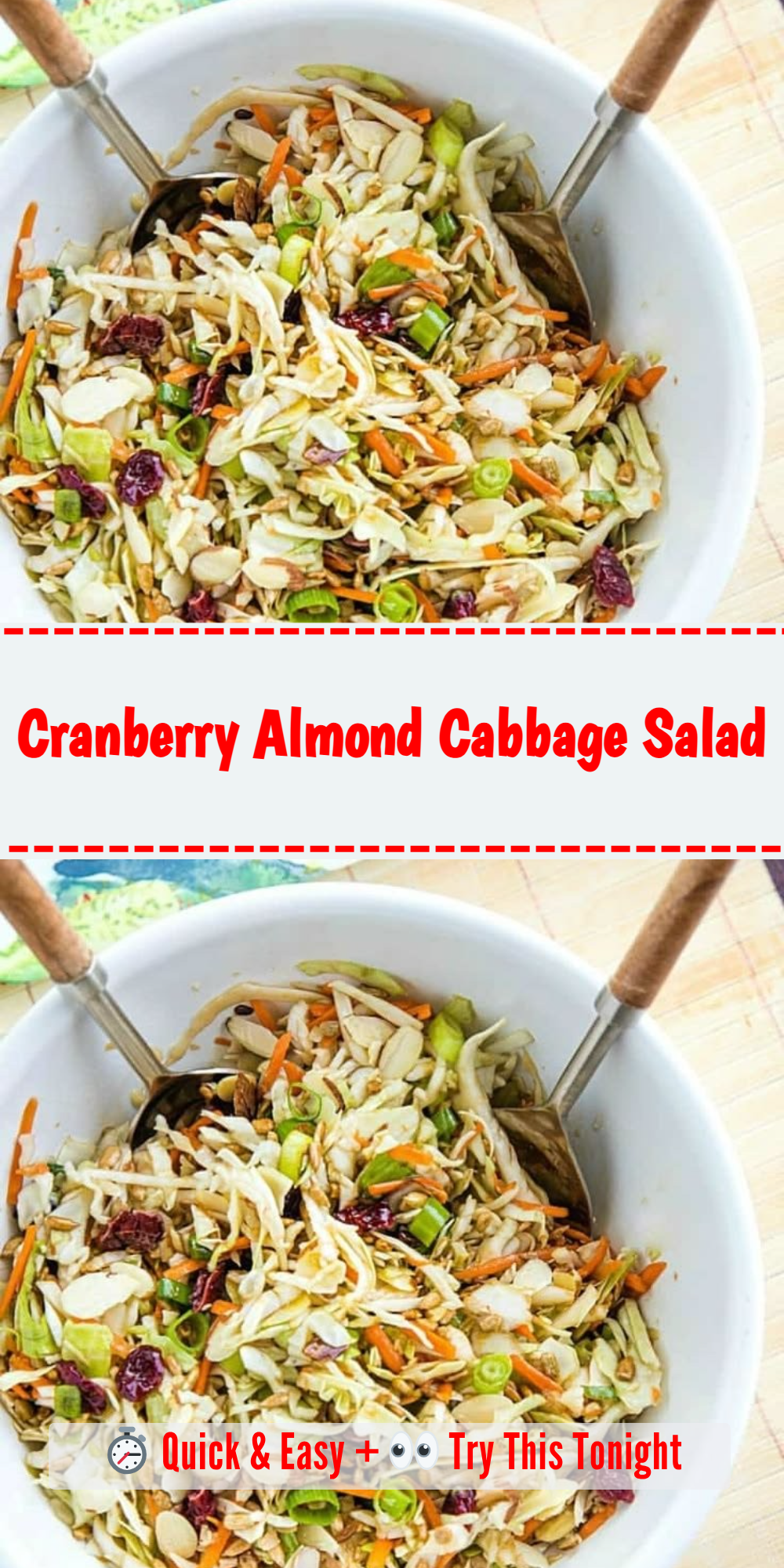 Cranberry Almond Cabbage Salad