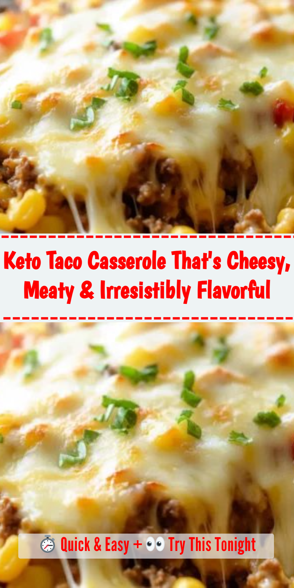Keto Taco Casserole That's Cheesy, Meaty & Irresistibly Flavorful