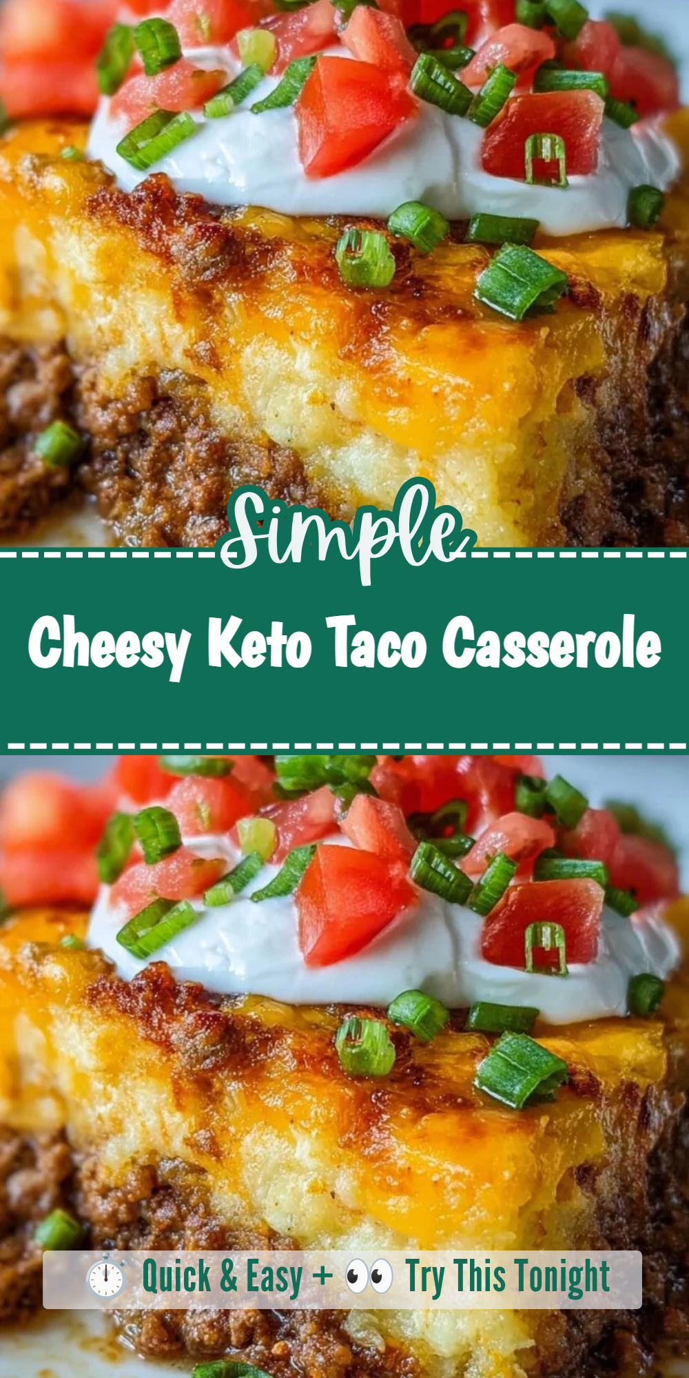 Cheesy Keto Taco Casserole