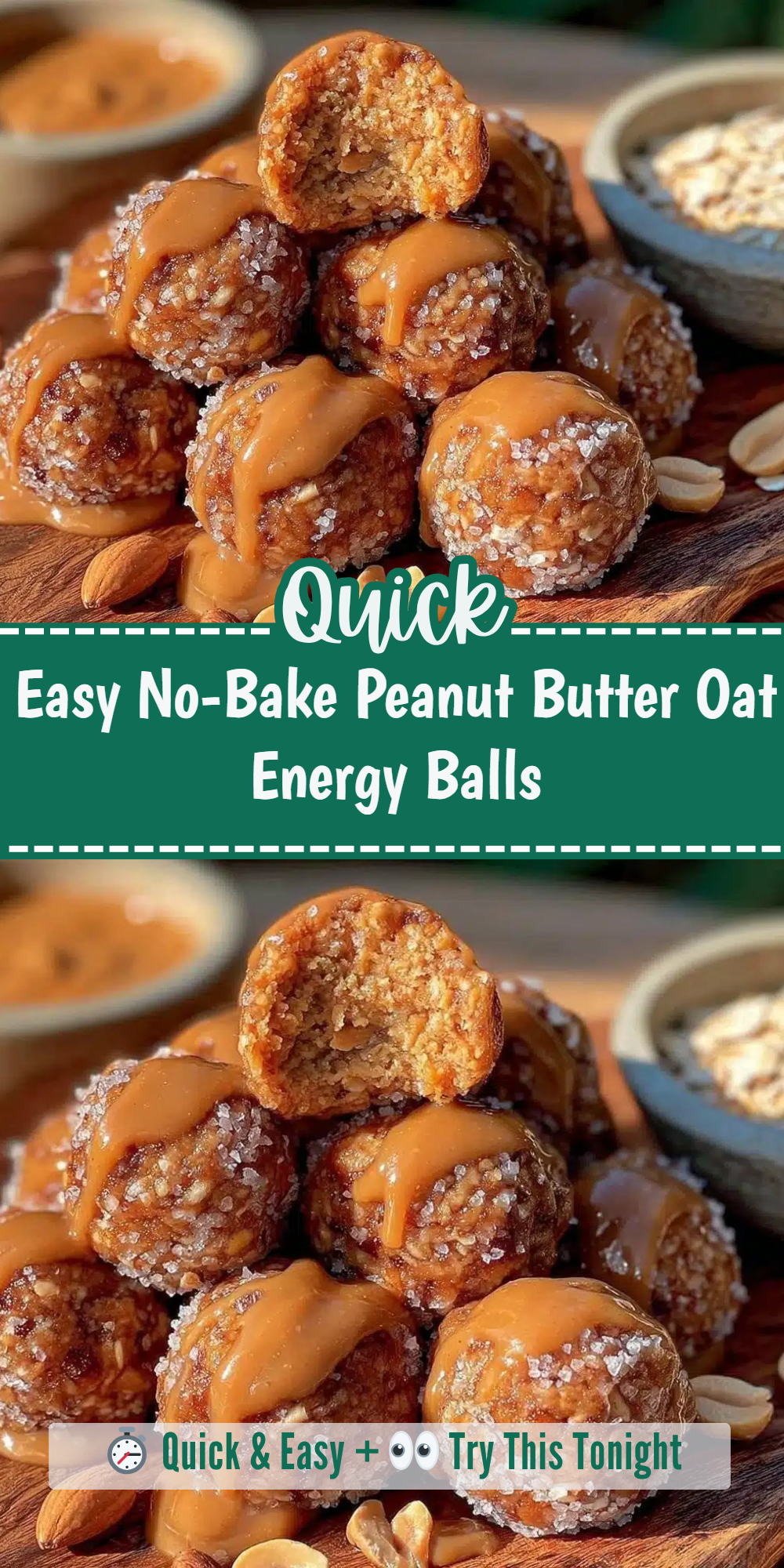 Easy No-Bake Peanut Butter Oat Energy Balls