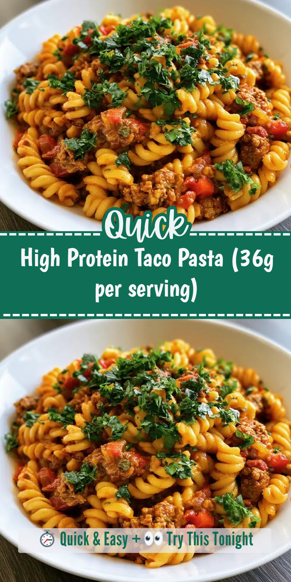 High Protein Taco Pasta (36g per serving)