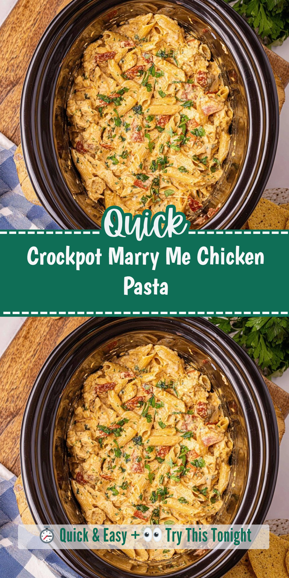 Crockpot Marry Me Chicken Pasta
