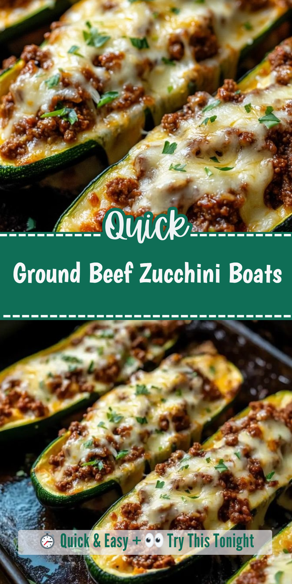 Ground Beef Zucchini Boats